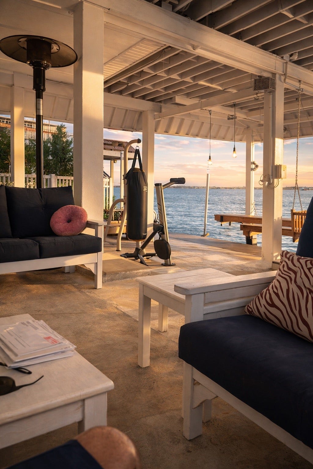431 Hana Drive, Tiki Island, TX 77554 Covered patio and outdoor living area