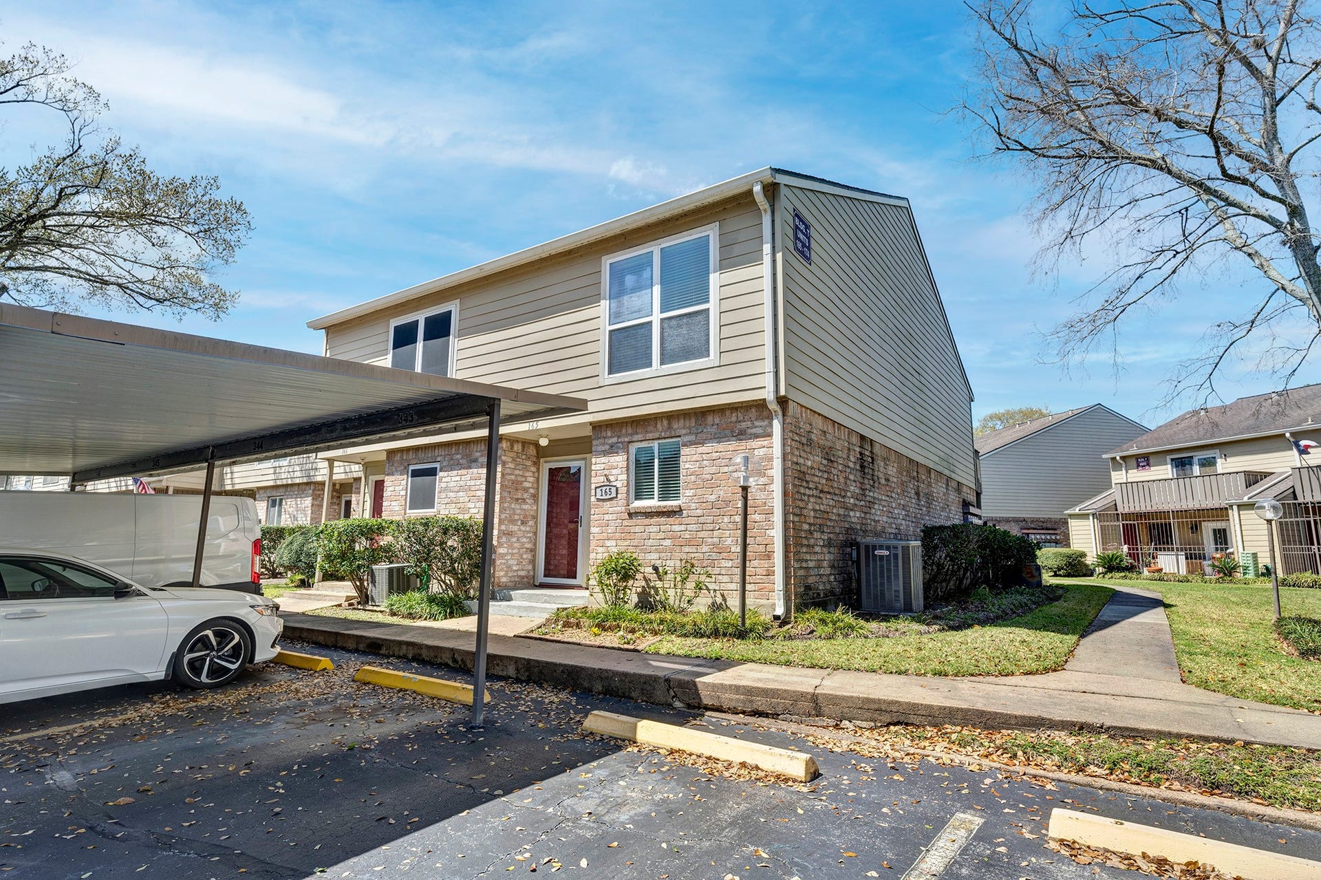 5005 Georgi Lane, #165, Houston, TX 77092 AVAILABLE 12/3/26: 5005 Georgi Ln. #165... Two story, 2 bedroom/2.5 bathroom condo in Oak Forest West. Two pools, clubhouse and other community amenities. Rent includes water plus refrigerator/washer and dryer. Security system in place (tenant to be responsible for activation/service).with updates galore and covered parking right outside your door.
