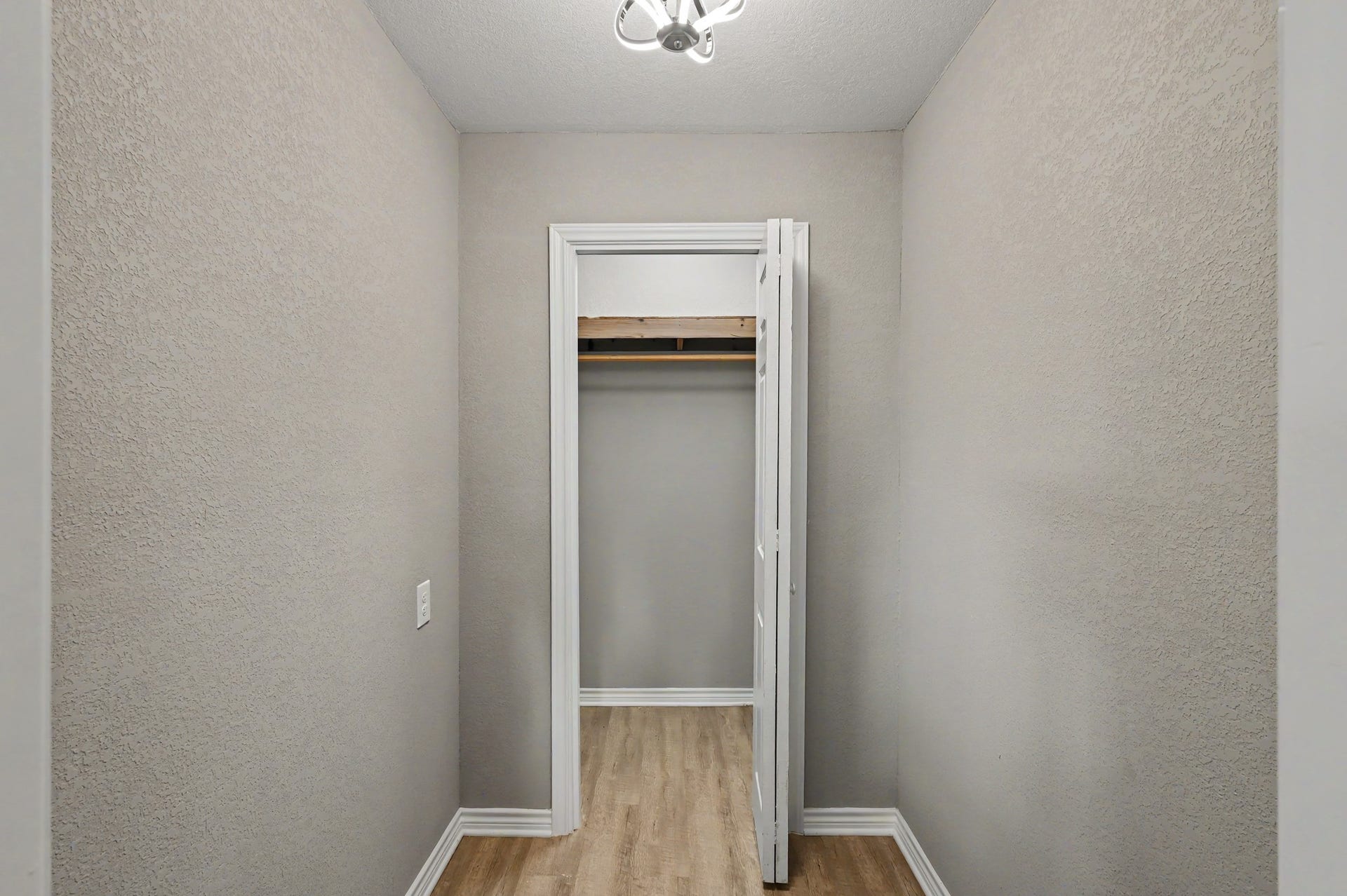 The primary closet has a closet within a closet! Cedar shelving in the back closet and fully open front area for your custom design. Make this a changing area, style room with floor mirror, bench and armoire, or add more rods and shelves!