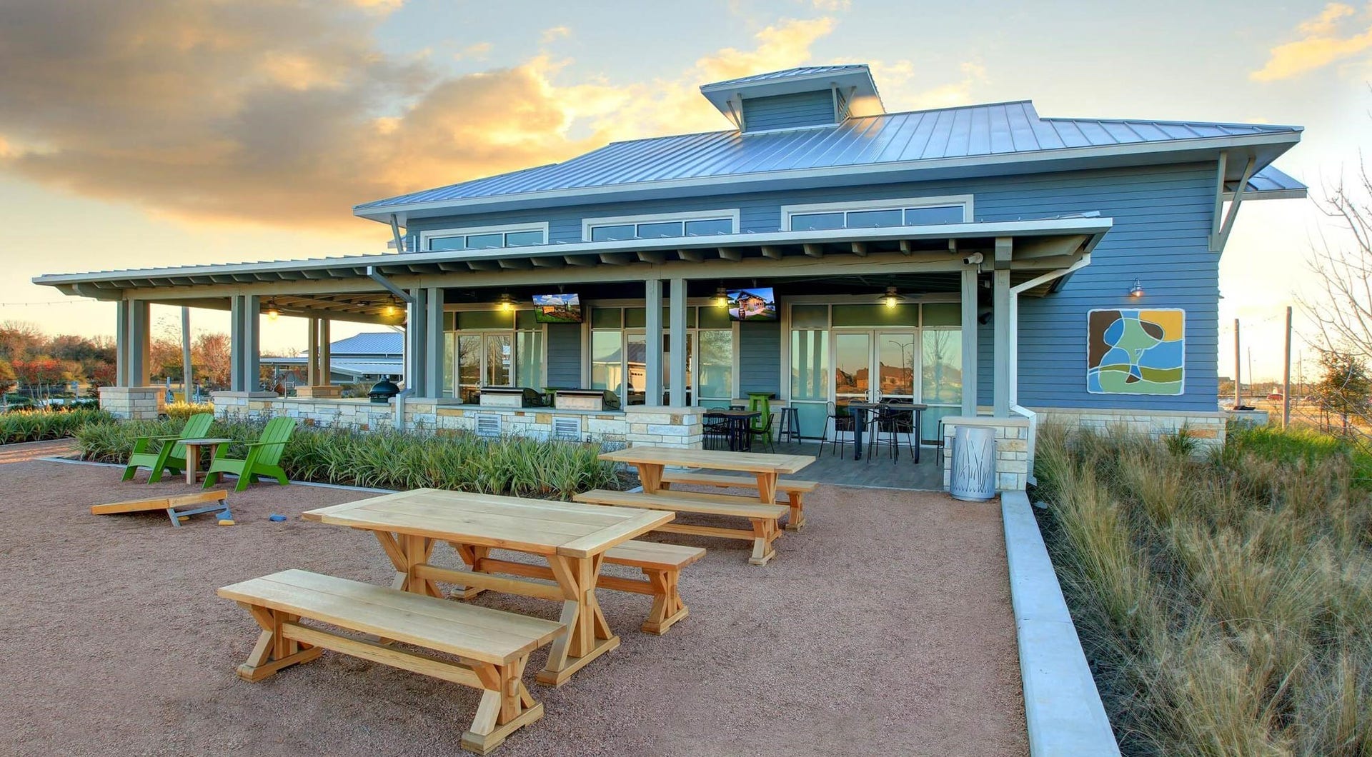 Extend your gathering spaces beyond home at Camp Pomona, where inviting recreational areas offer the perfect setting to connect with neighbors, spend time with friends, and enjoy the community around you.