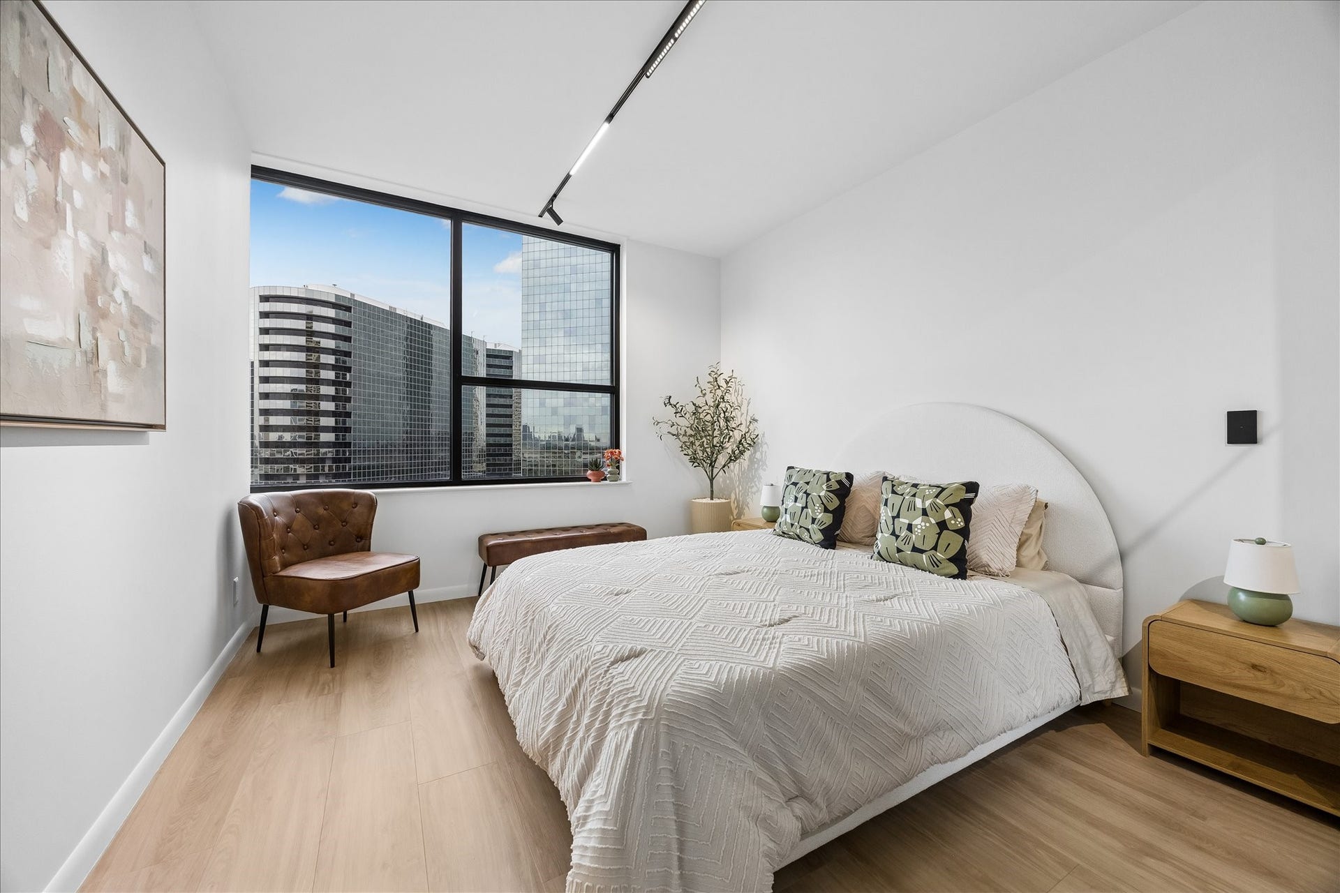14 Greenway Plaza, #9R, Houston, TX 77046 Broad window brings city views and natural light into the secondary bedroom.