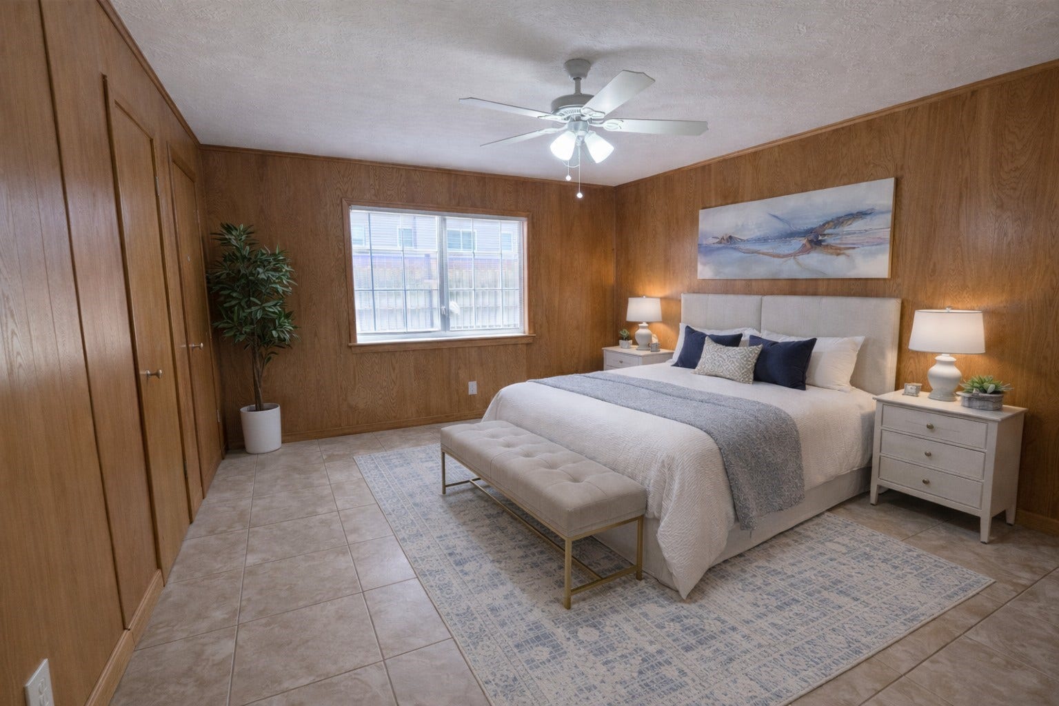 VIRTUALLY STAGED to show possible furniture layout