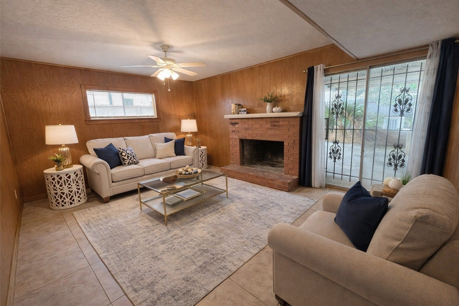 VIRTUALLY STAGED to show possible furniture layout