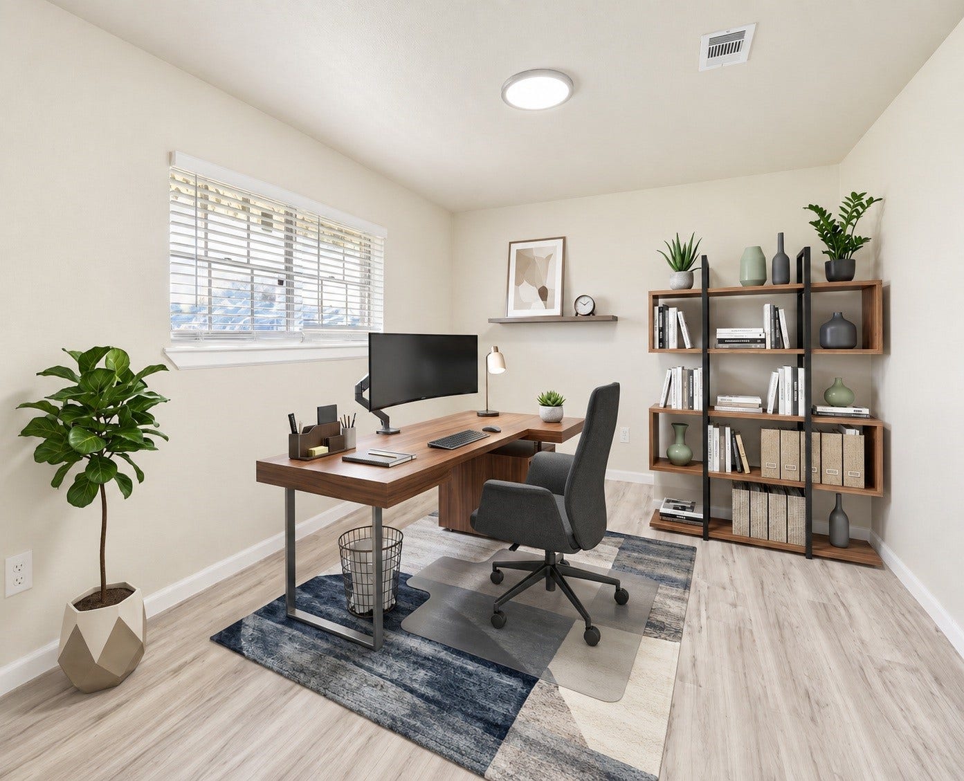 910 Centerwood Drive, Houston, TX 77013 Just off the foyer, a flexible bonus room offers space that can be used as a home office. Virtually staged.