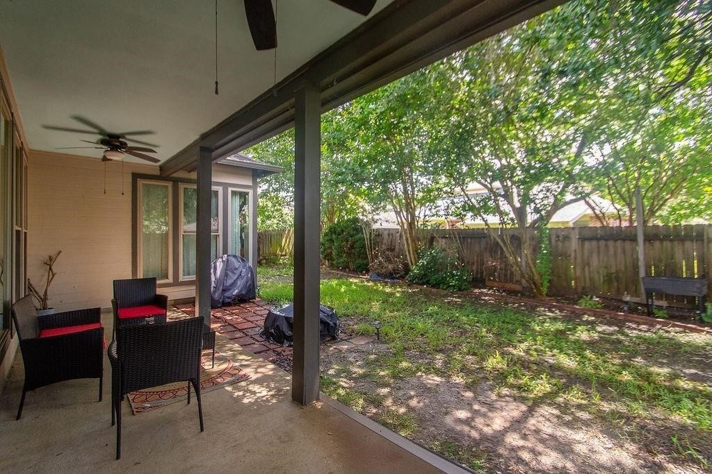 Great covered patio for those great Texas nights