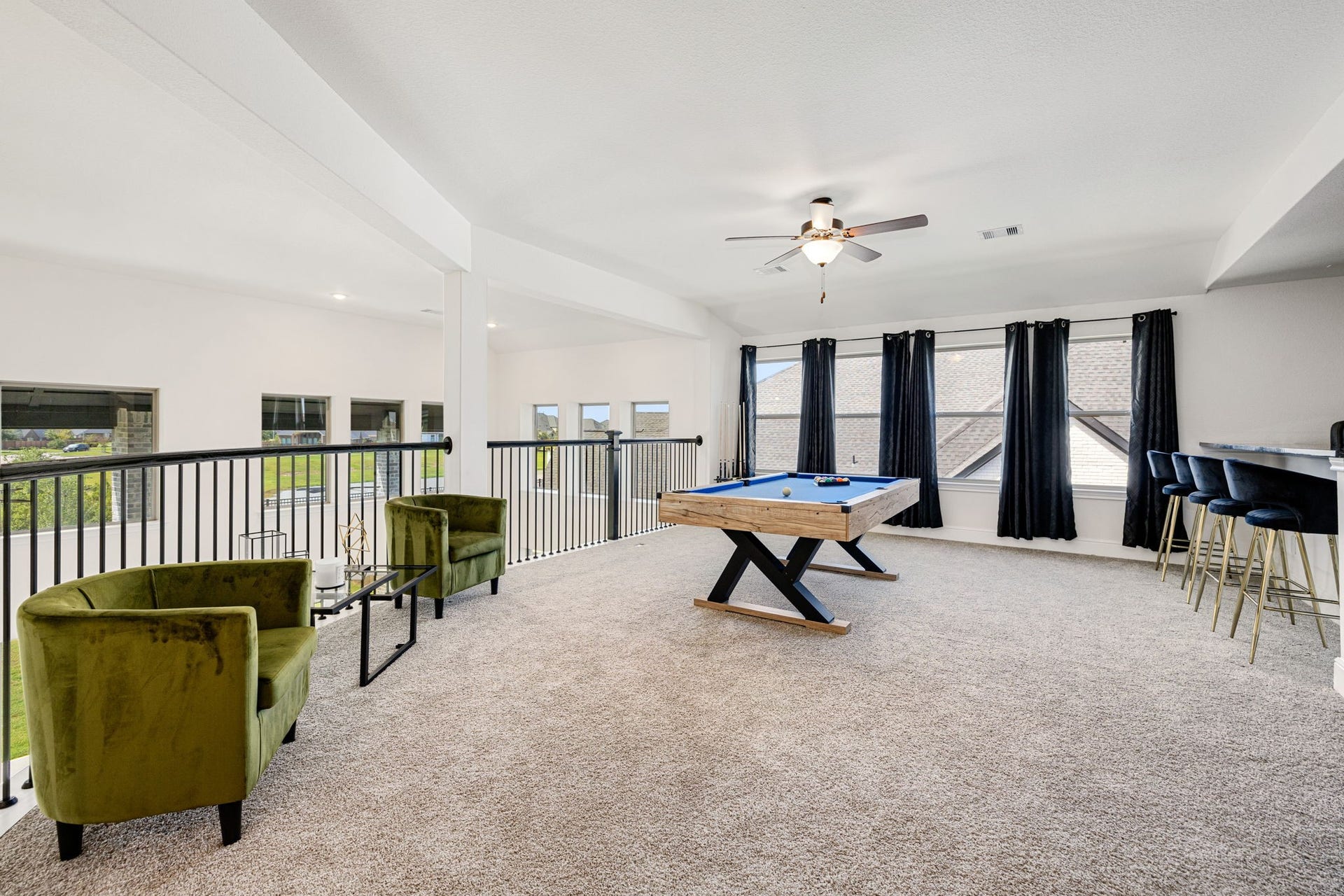 6903 Shoreline View Drive, Katy, TX 77493 Spacious game room with a modern pool table that STAYS!