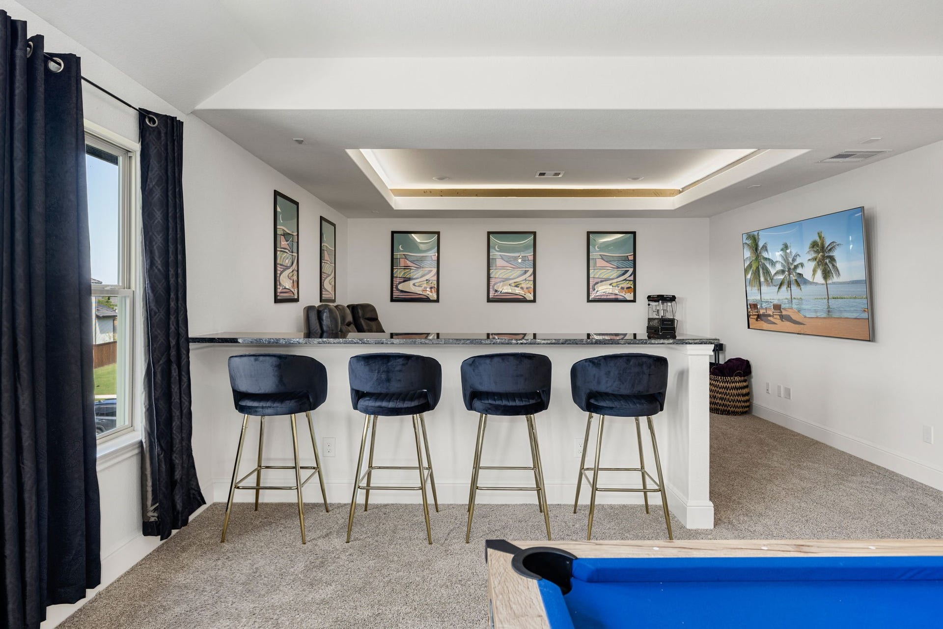 6903 Shoreline View Drive, Katy, TX 77493 Bar looks into media room!