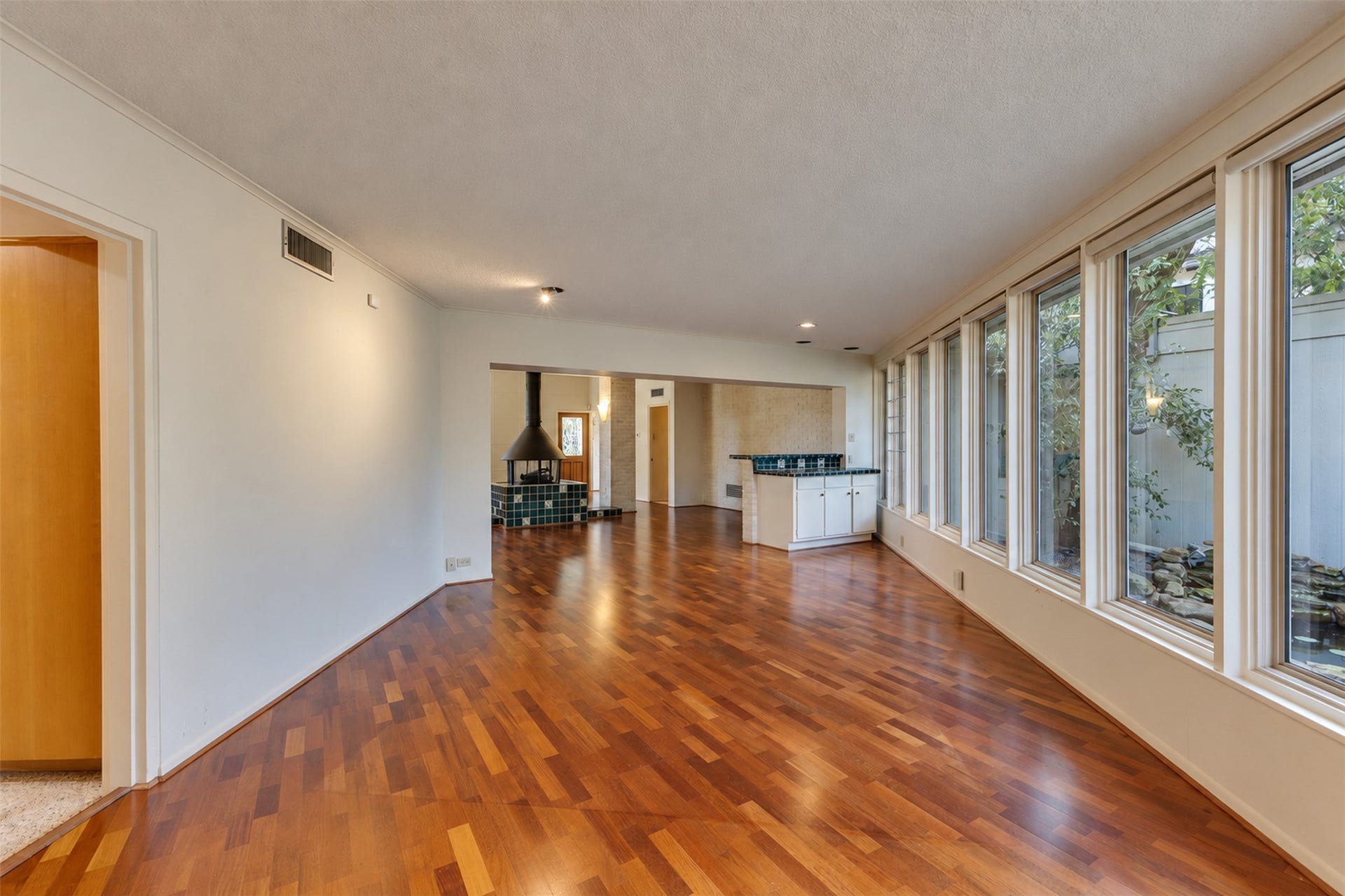 A view of the family room back towards the front.