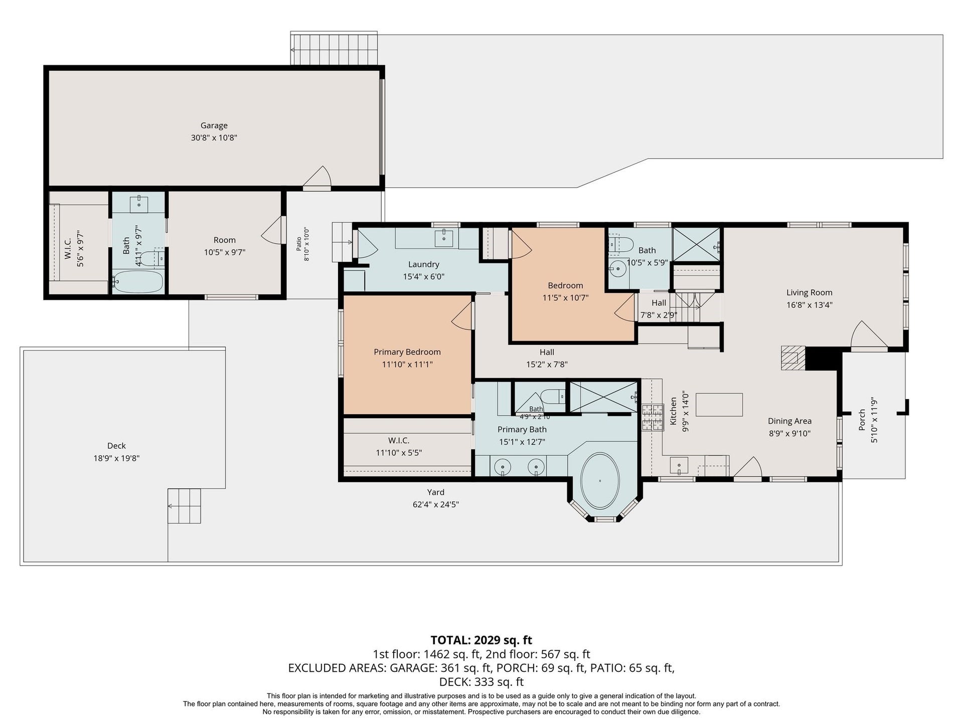 542 Granberry Street, Houston, TX 77007 This is the full 1st floor layout of 542 Granberry.