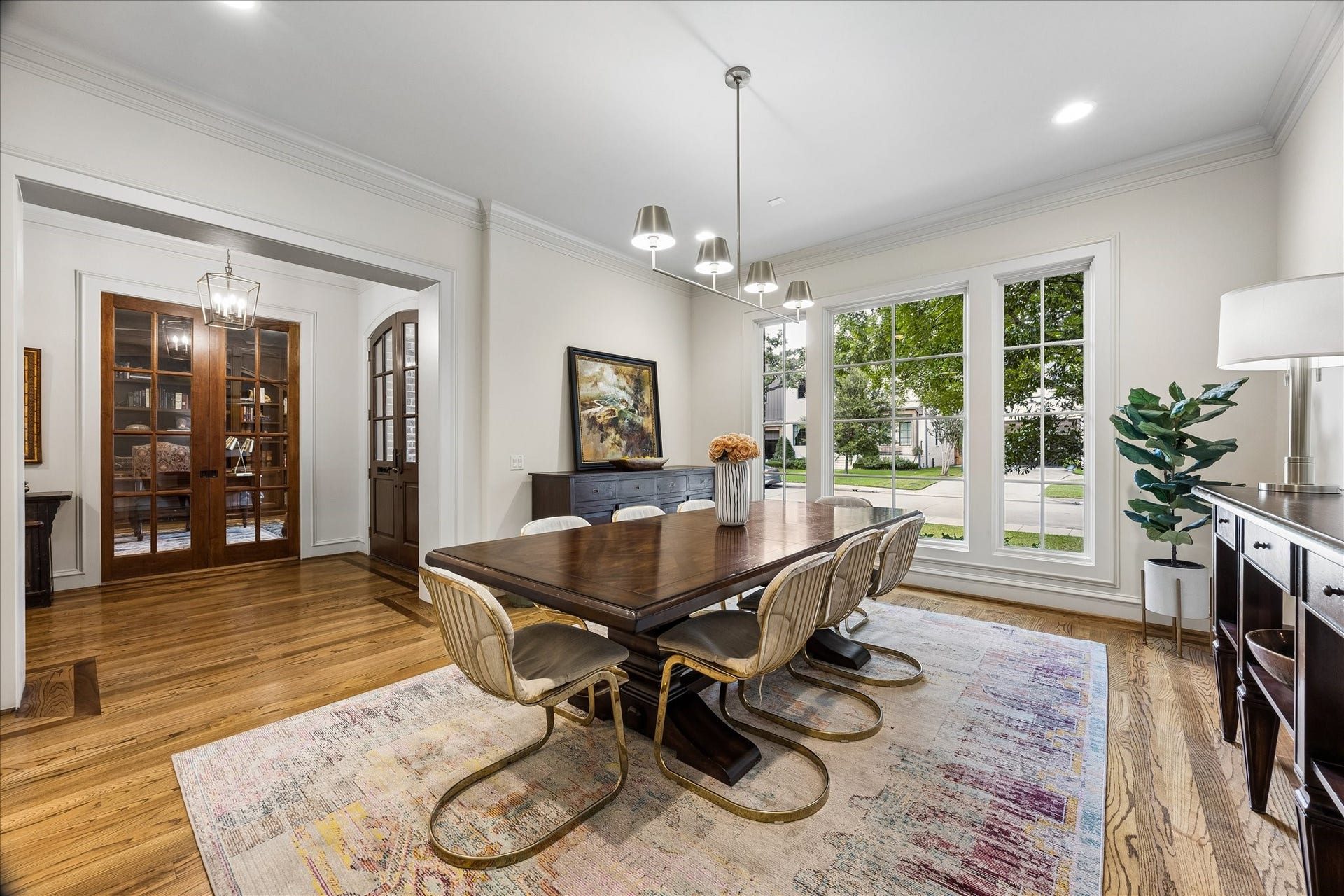4037 Dumbarton Street, Houston, TX 77025 Another view of the formal dining room looking back to the private study.