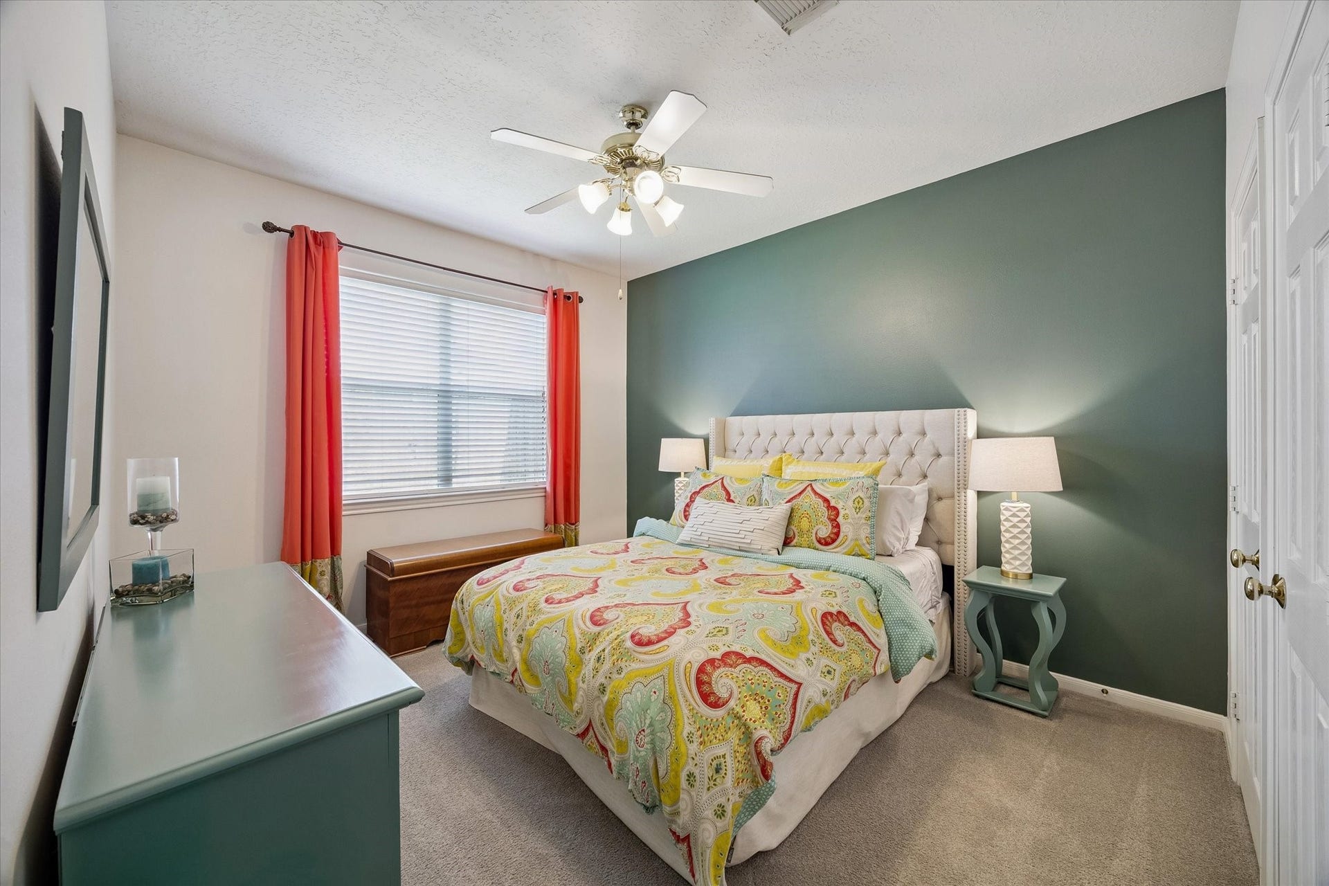 11615 Agate Canyon Lane, Houston, TX 77095 Bedroom features a deep, double door closet.