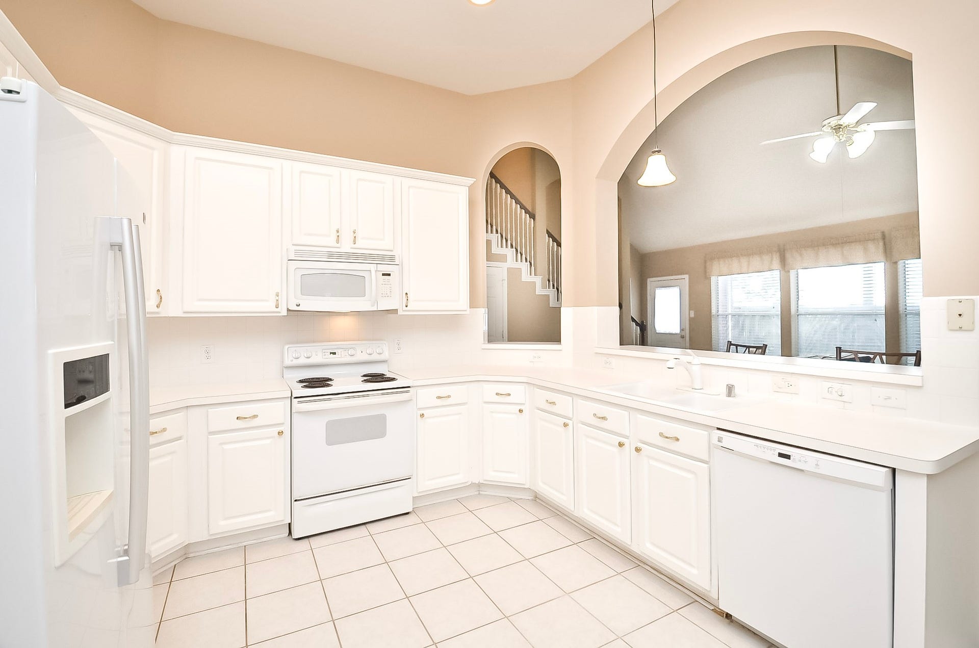 1727 Maryvale Drive, Katy, TX 77494 The kitchen has just been freshly painted.