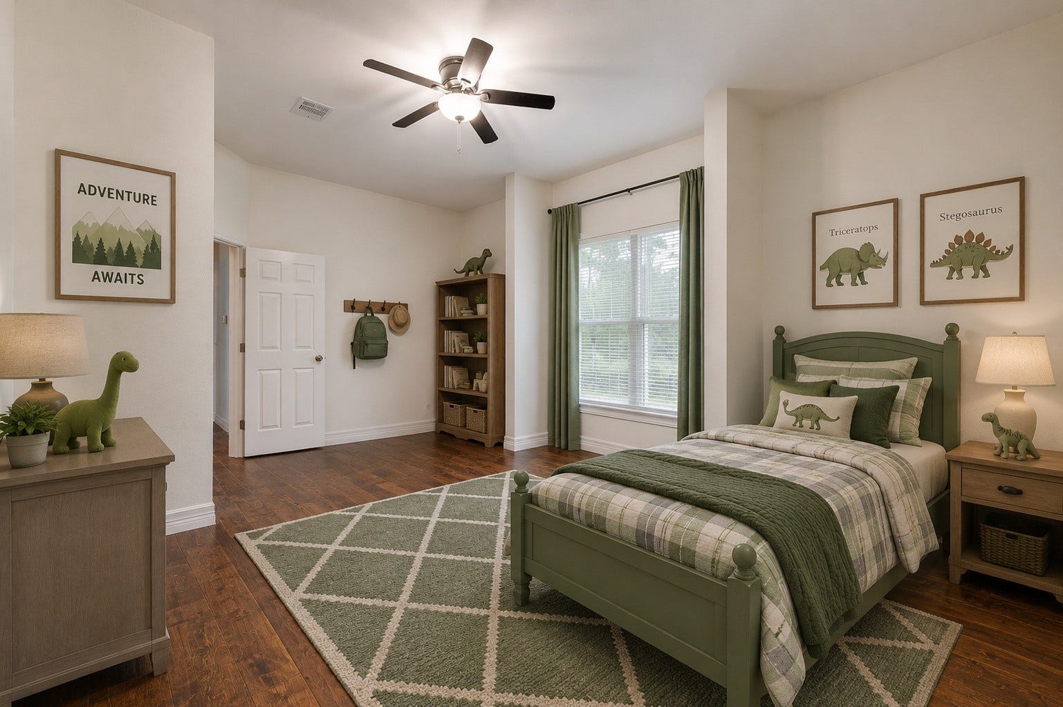 20531 Faye Street, Tomball, TX 77377 Inviting secondary bedroom #3 with wooded views and plenty of space for family or guests. (Photo has ben virtually staged.)