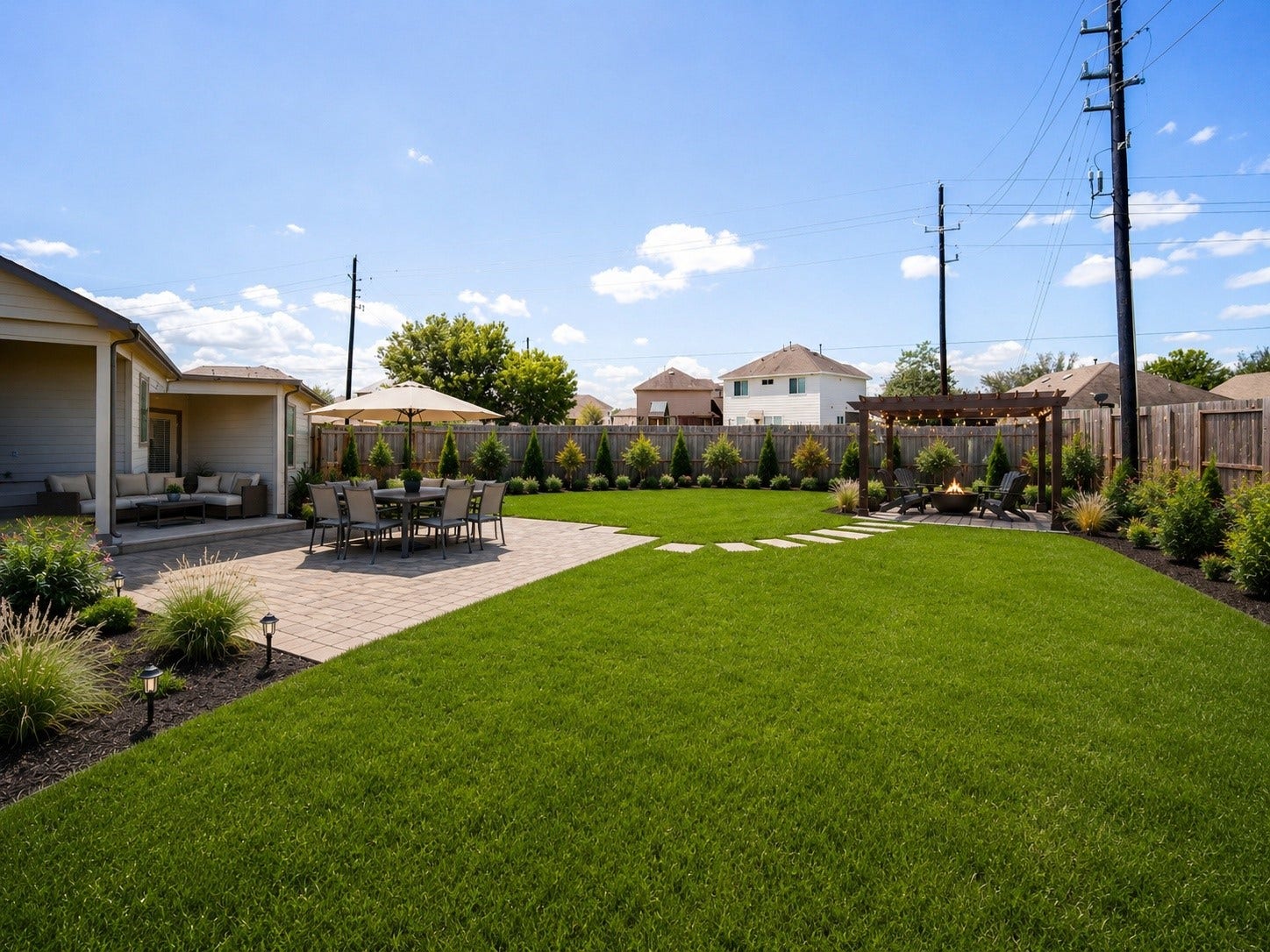 6802 Amber Cliff Lane, Rosenberg, TX 77469 AI-generated ideas for how the backyard could be designed