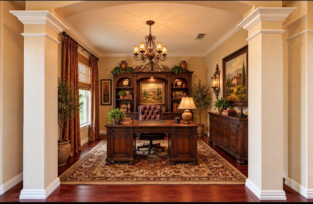 Virtually Staged Home Office