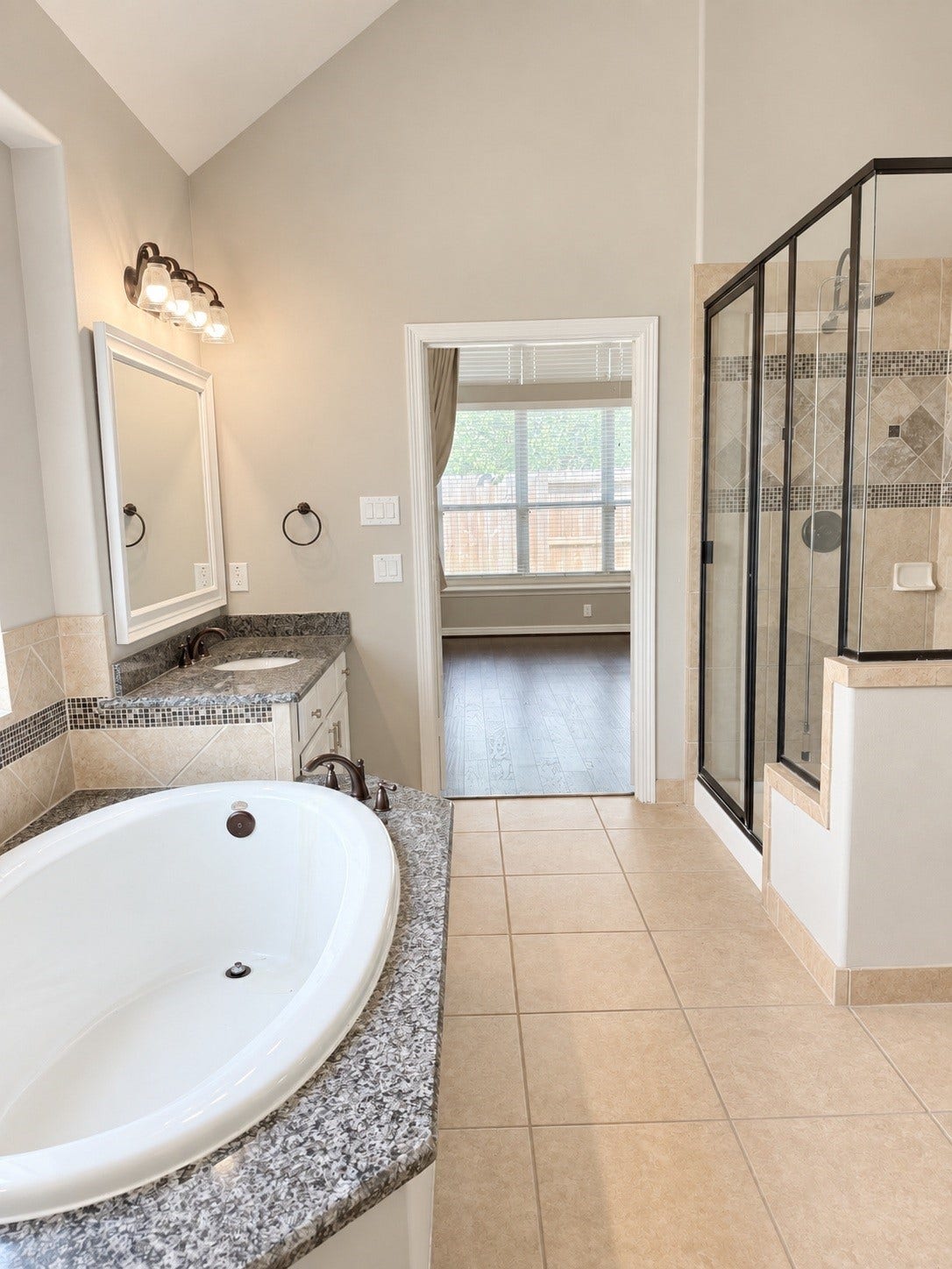 Spa-like primary bathroom