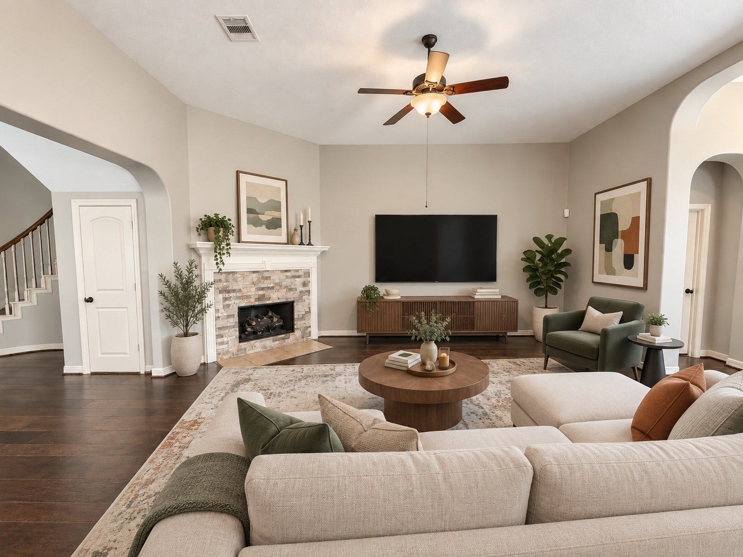 Virtually staged to showcase the rooms potential. Furniture and dcor are for illustrative purposes only.