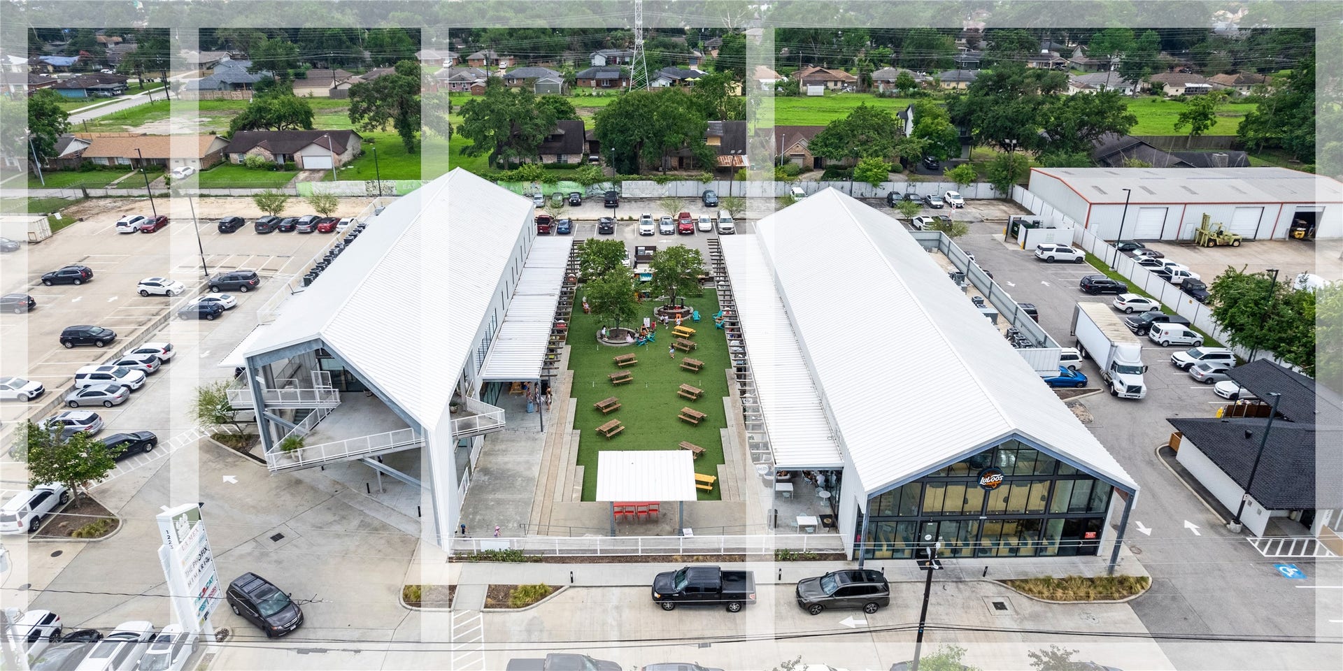 1714 Viking Drive, Houston, TX 77018 The Stomping Grounds at Garden Oaks is a community-centric gathering place with a diverse, curated mix of food, beverage, and retail businesses.