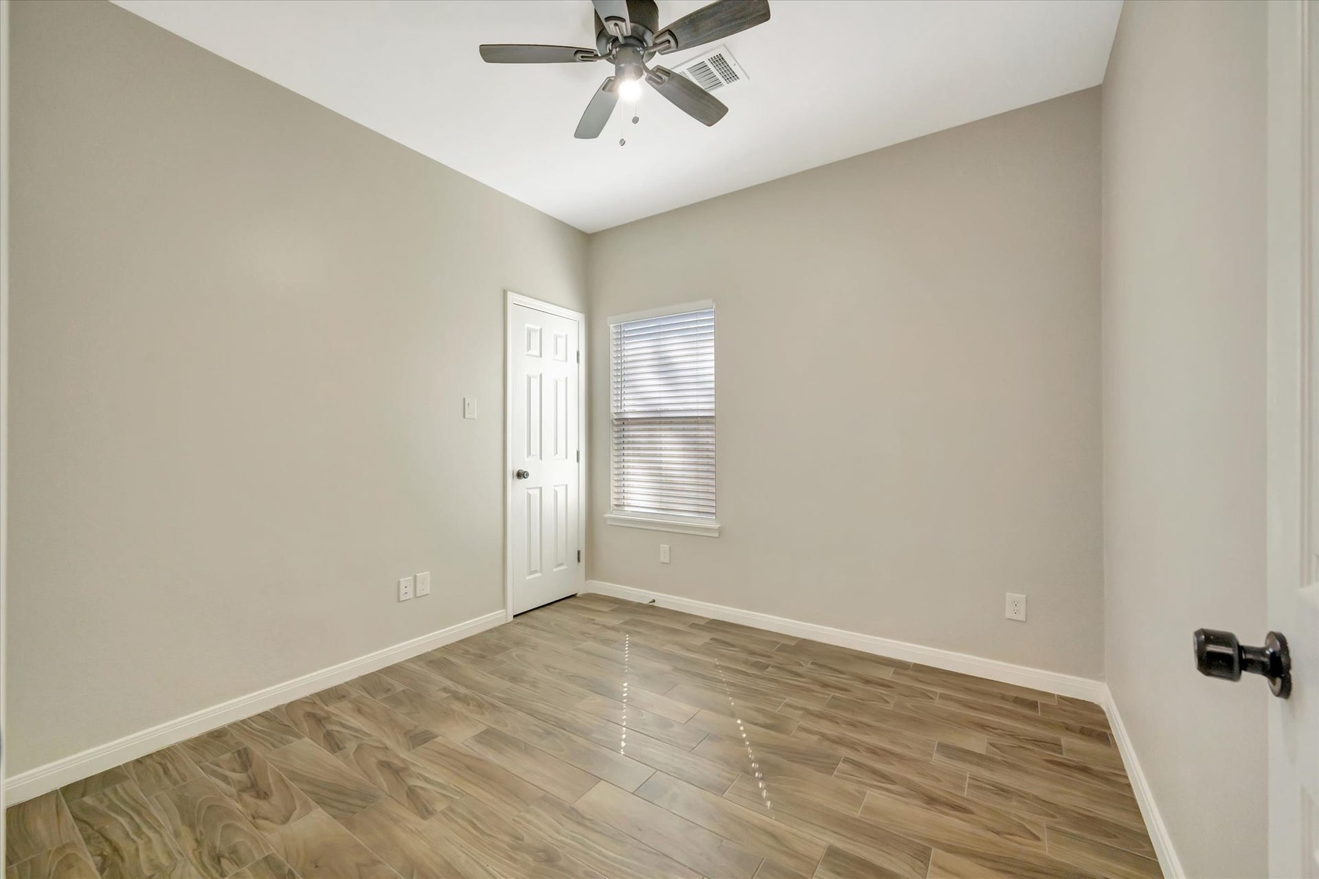 Guest Bedroom with Ceiling Fan (Ceiling sheetrock recently replaced)