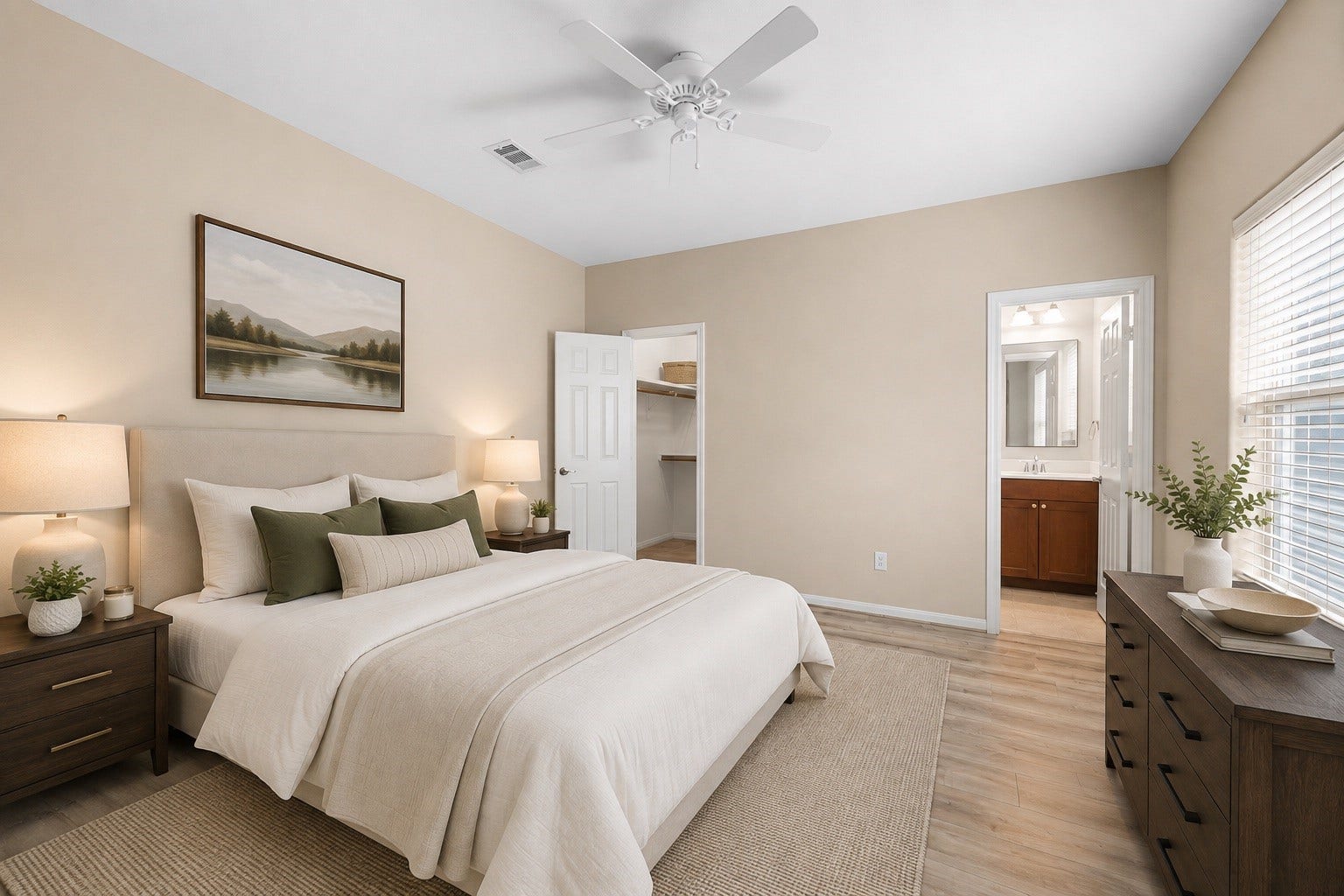 932 W 26th Street, #B, Houston, TX 77008 Virtually staged guest bedroom