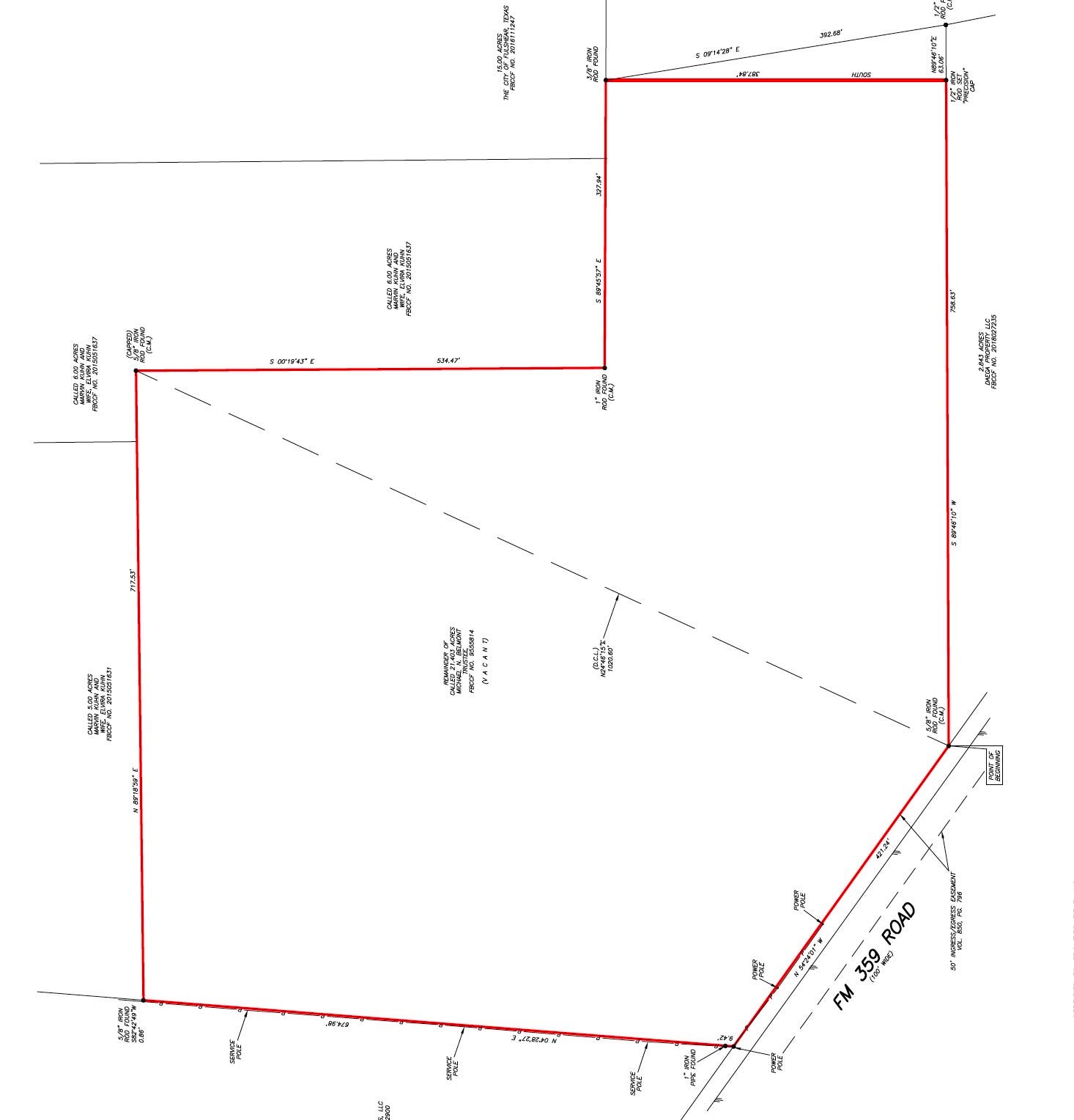 000 FM 359 Road, Fulshear, TX 77406 Property Boundary Line