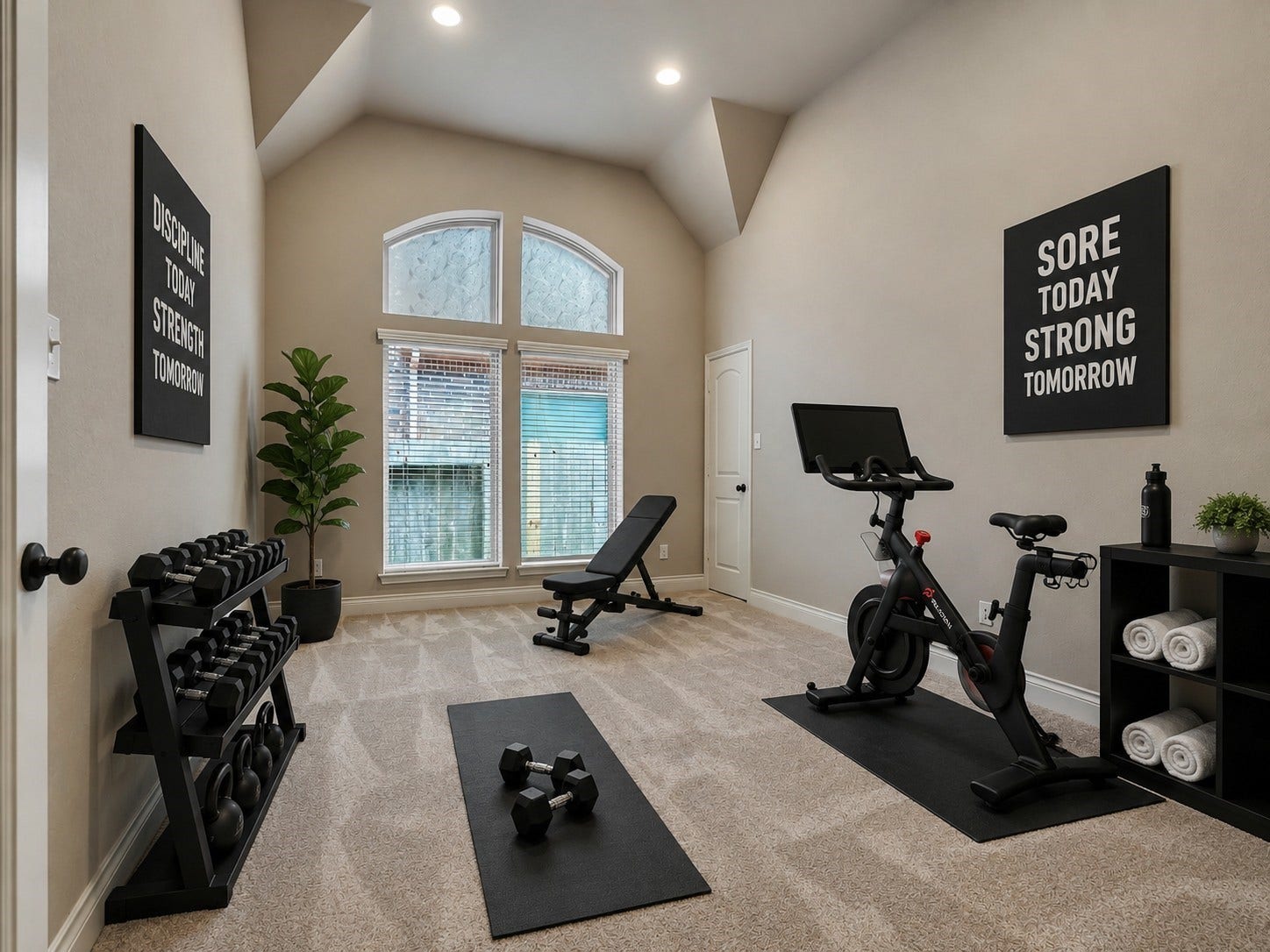 4131 N Creekmont Drive, Fresno, TX 77545 Virtually staged library/media/home gym.