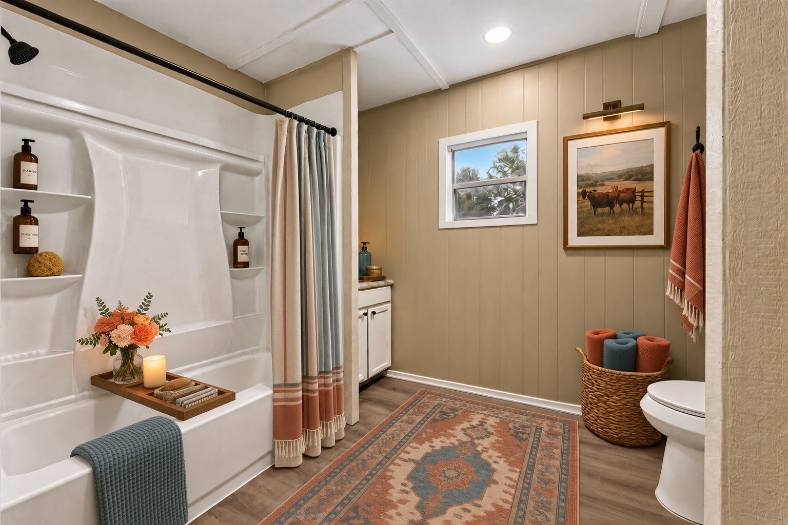 10534 Hufsmith Road, Tomball, TX 77375 Primary bathroom offers a private retreat with bright finishes, practical storage, and a clean, welcoming layout.