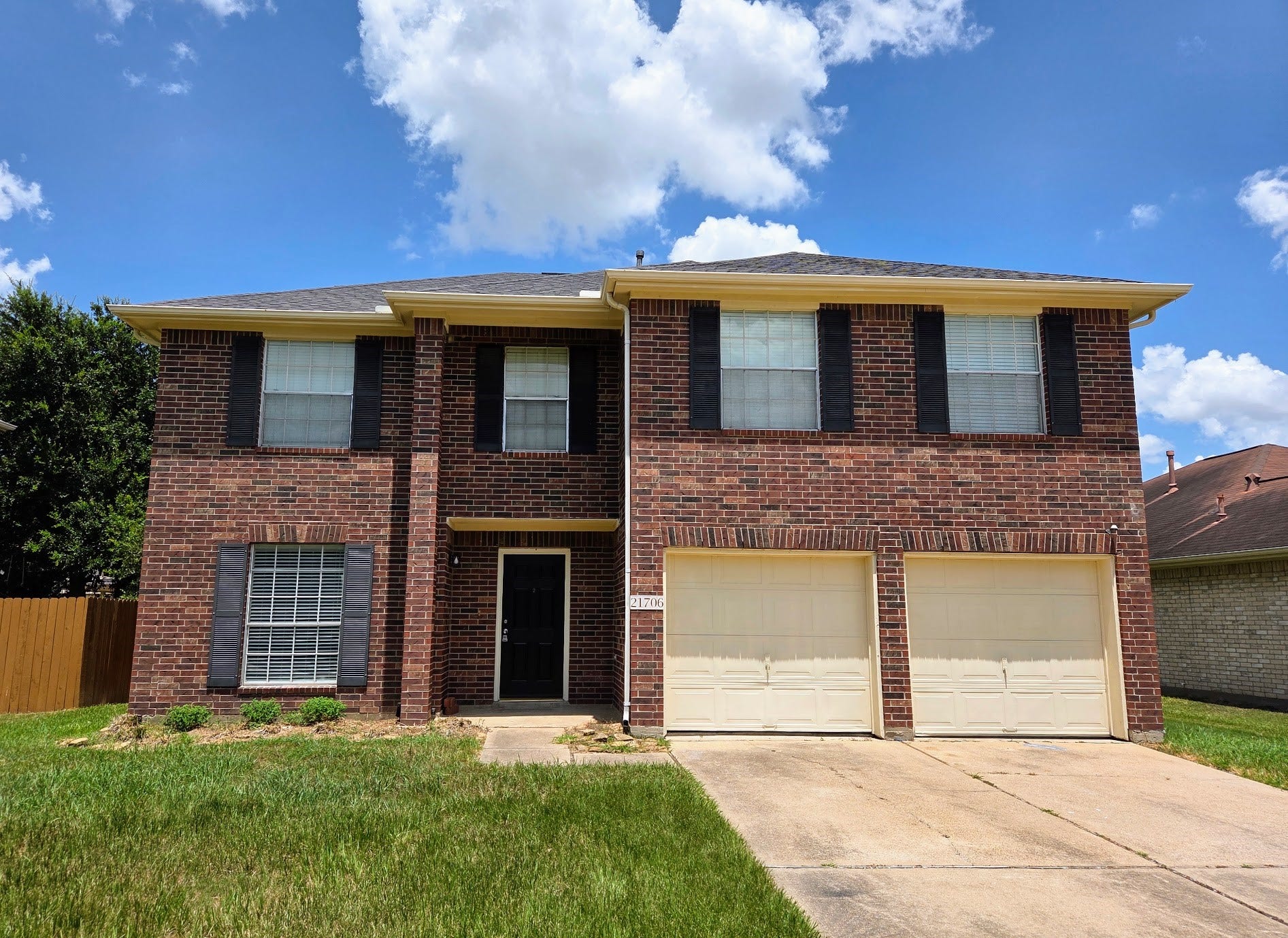 21706 Haverbay Court, Katy, TX 77449 Charming brick home with a double garage and manicured lawn, located on a peaceful cul-de-sac just steps from a community lake and walking trails.