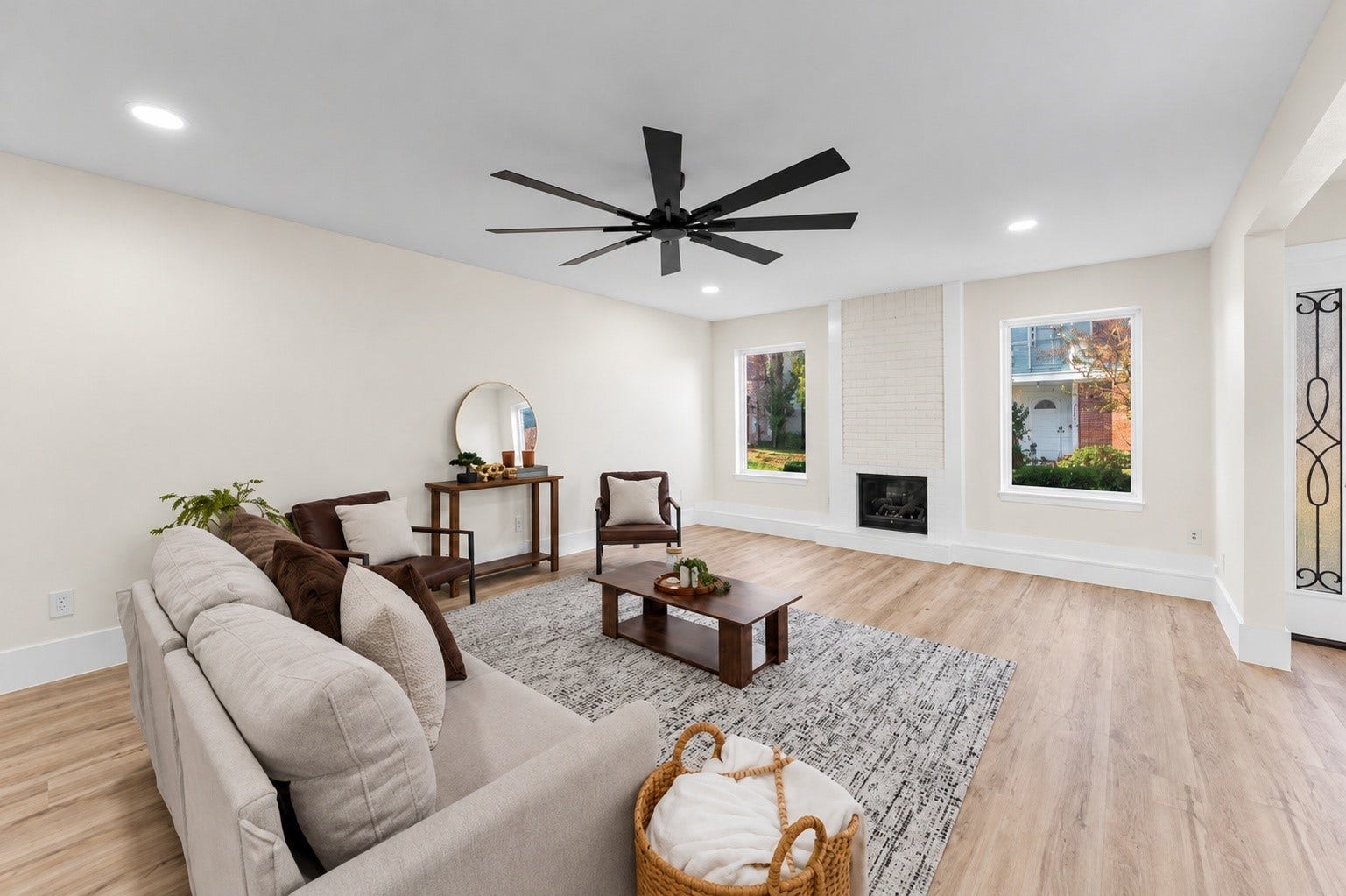 14387 Misty Meadow Lane, Houston, TX 77079 The living room has a built in fireplace!