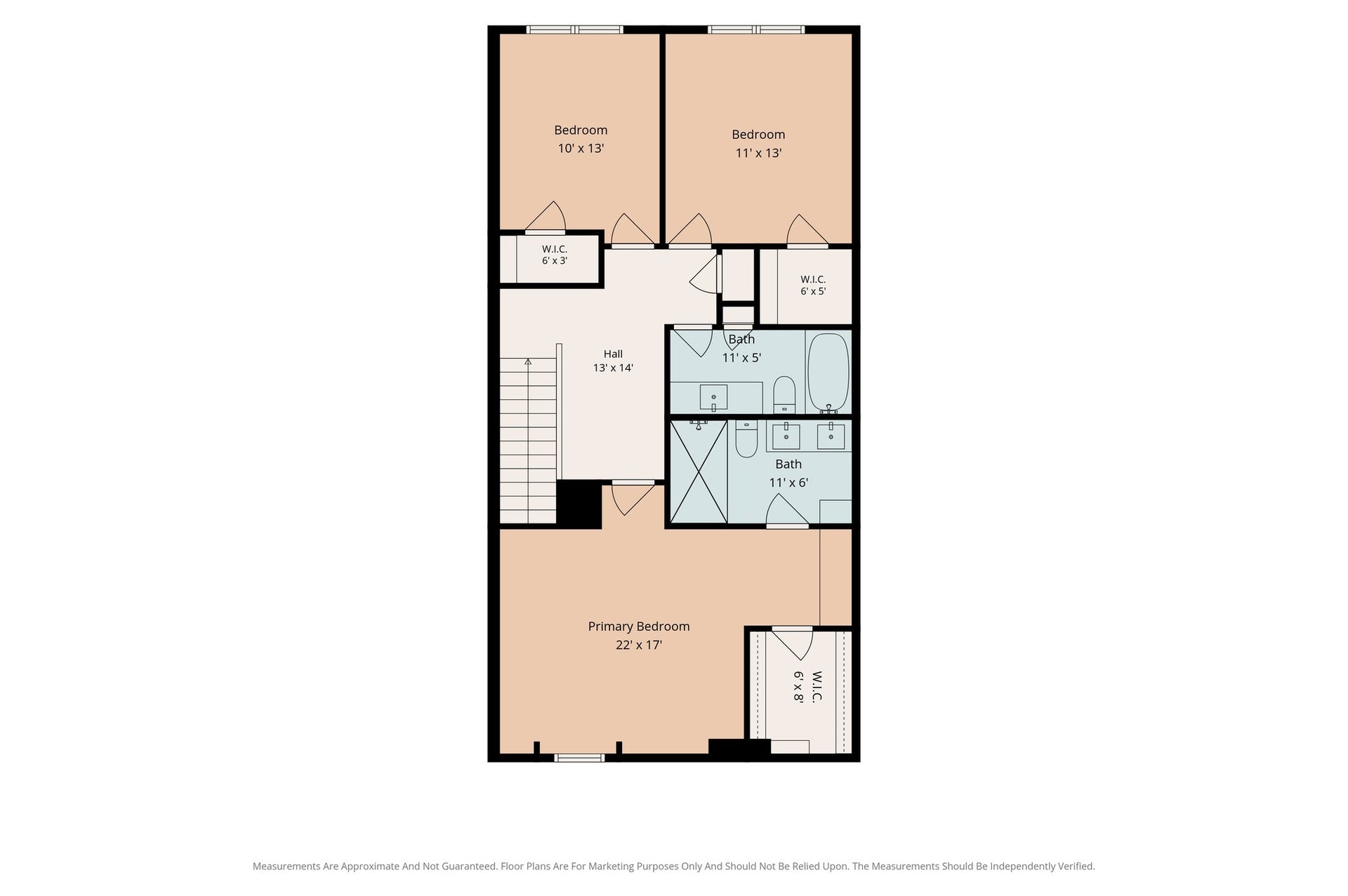 14387 Misty Meadow Lane, Houston, TX 77079 Floor plan for the second floor