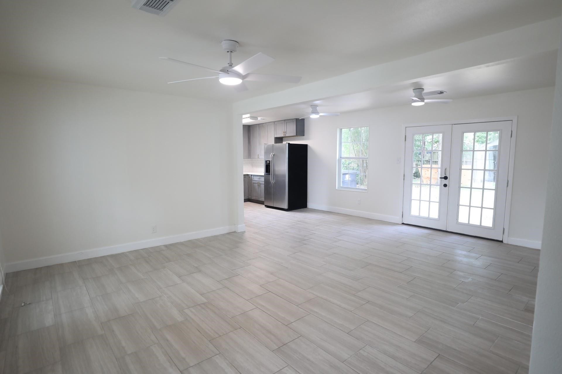 Living, dining and kitchen