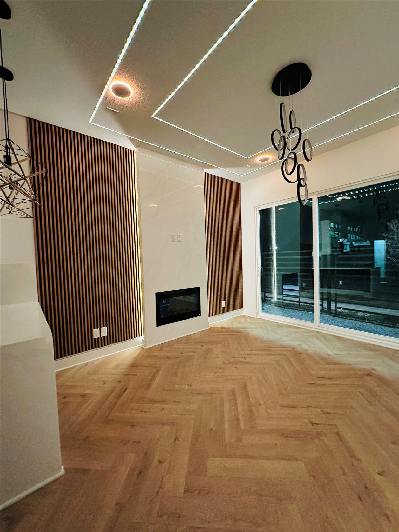 4607 Bricker Street, #A B C, Houston, TX 77051 Night time or day time...each equally just as beautiful in this living room.