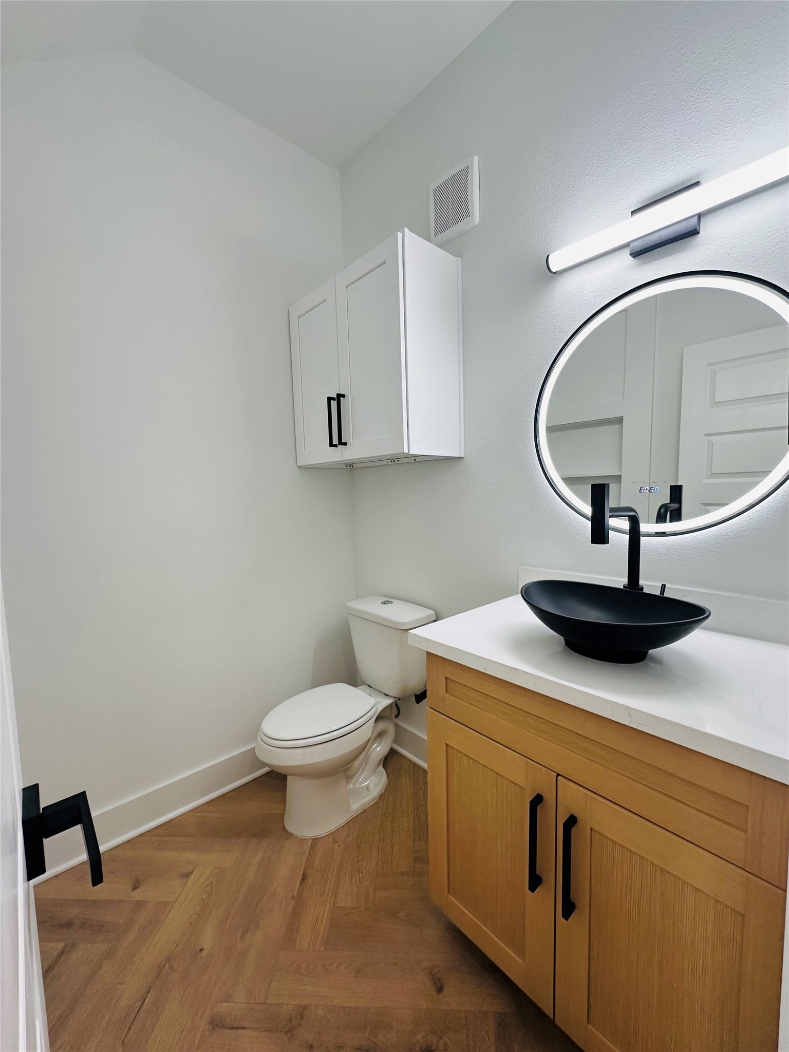 4607 Bricker Street, #A B C, Houston, TX 77051 1st floor half bathroom with a hidden suprise.