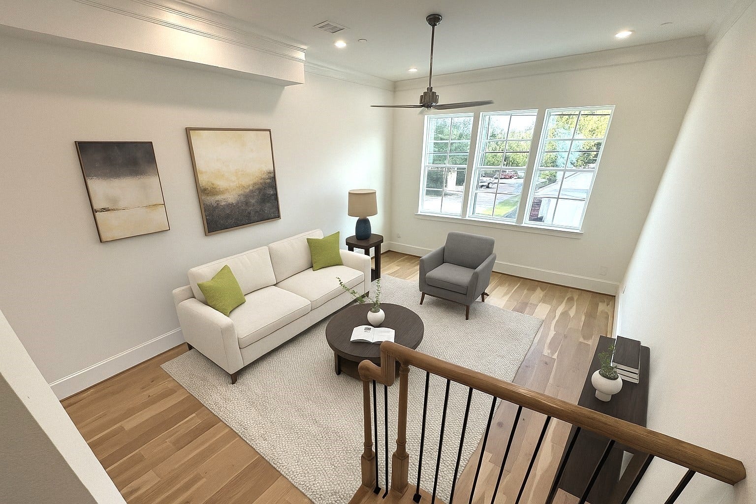 741 Bringhurst Street, Houston, TX 77020 HIGH CEILINGS and so much natural light! Virtual staging added.