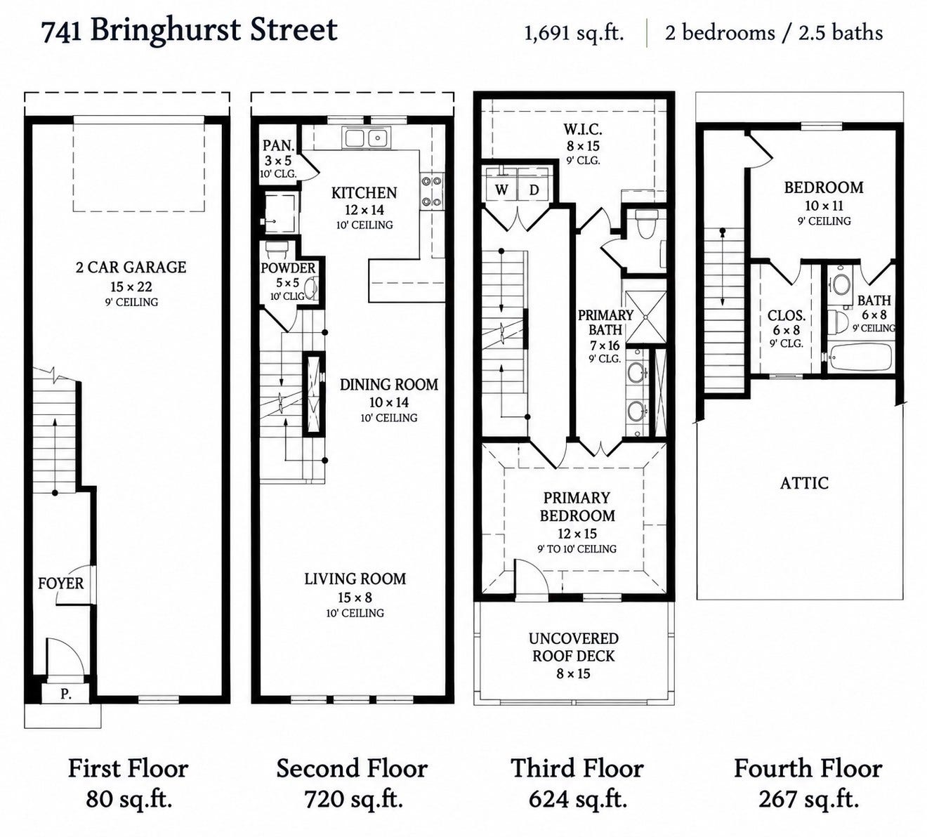 741 Bringhurst Street, Houston, TX 77020 The floor plan of 741 Bringhurst.