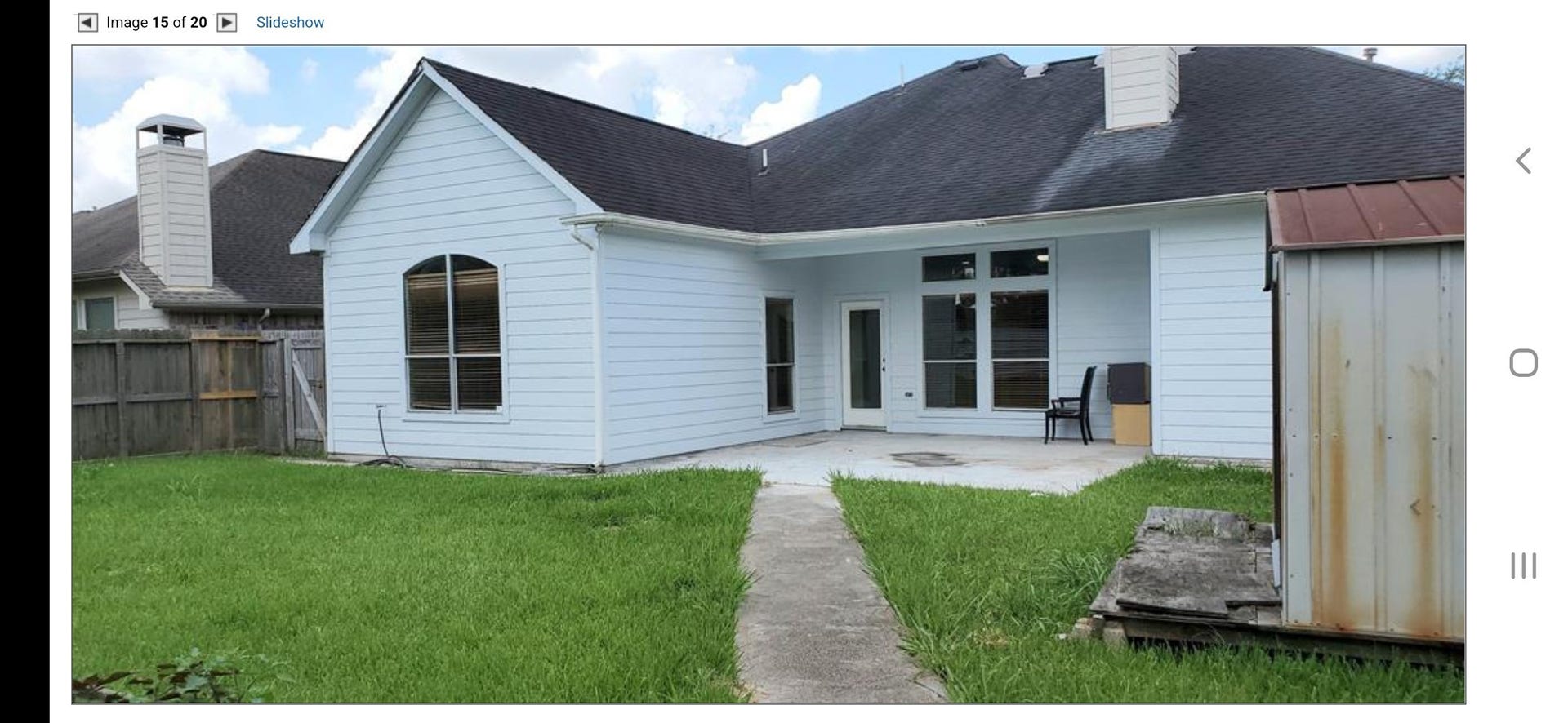 3718 Sage Pointe Court, Katy, TX 77449 Backyard patio/storage