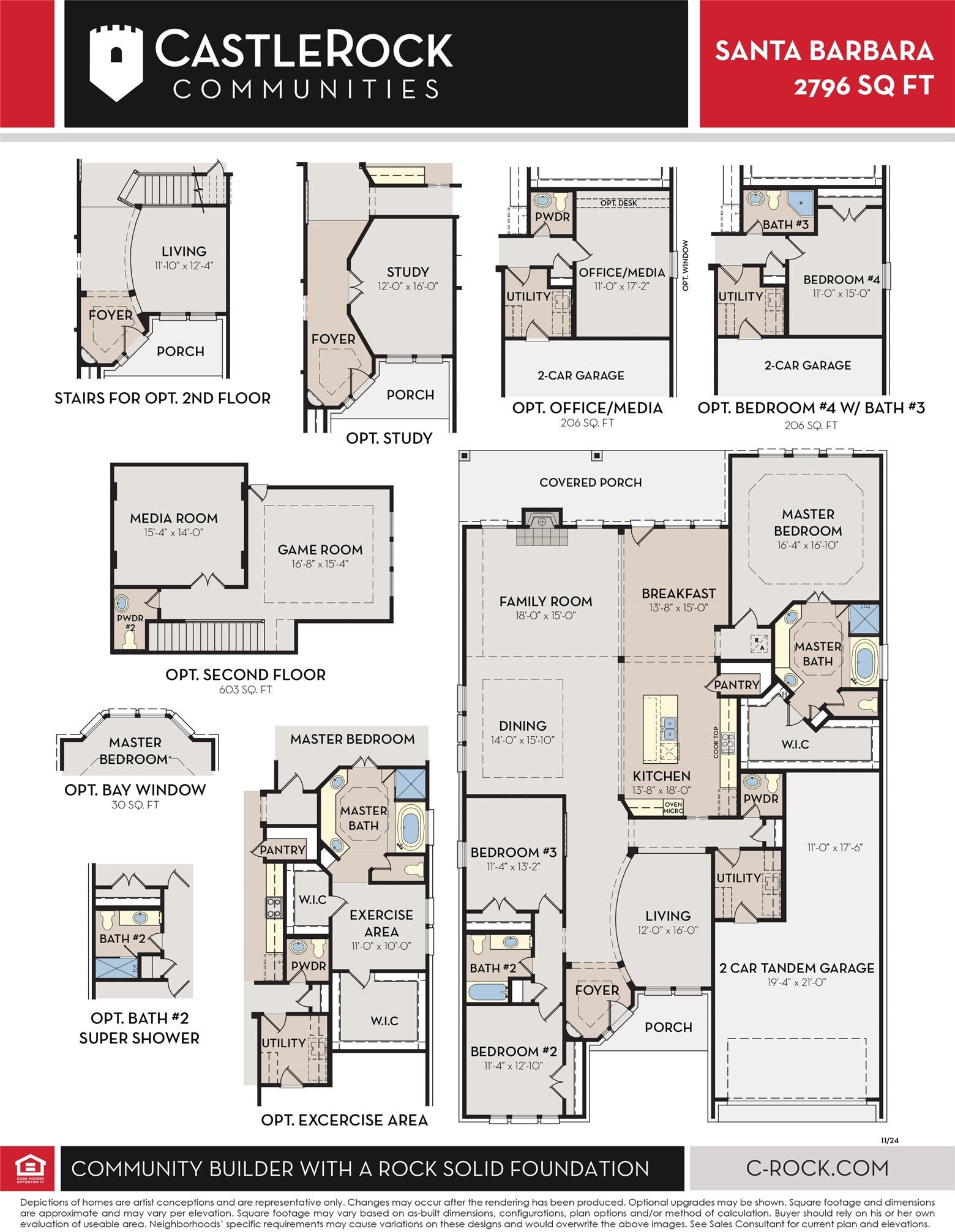 The Santa Barbara Floor Plan by CastleRock Communities!