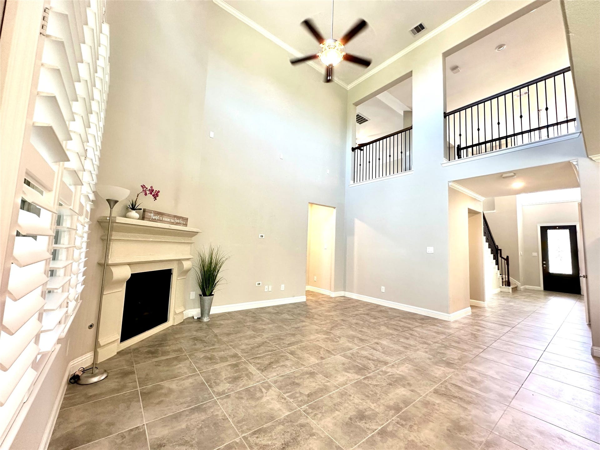 Elegant fireplace in living area