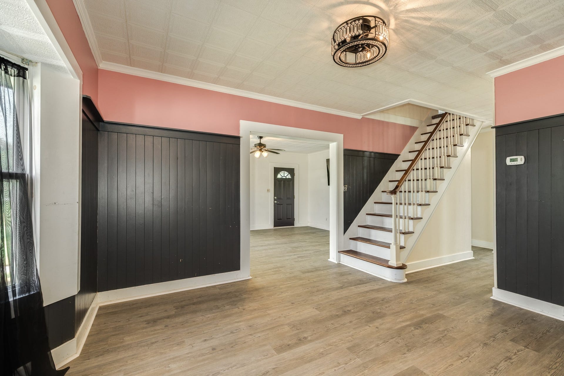 Dining Room with view of stairs leading to the secondary bedrooms.