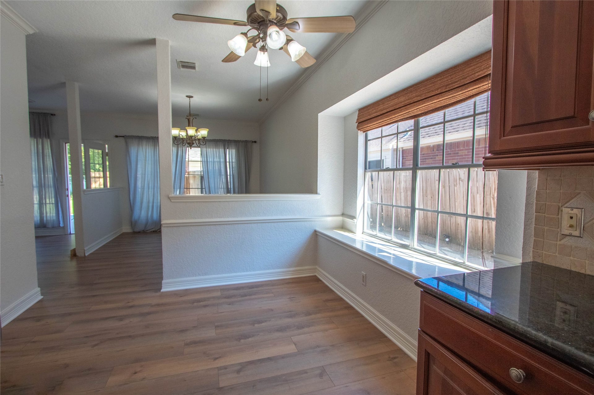 4700 Broadmoor Drive, League City, TX 77573 Actual picture of the breakfast area. The half wall separated the dining area.