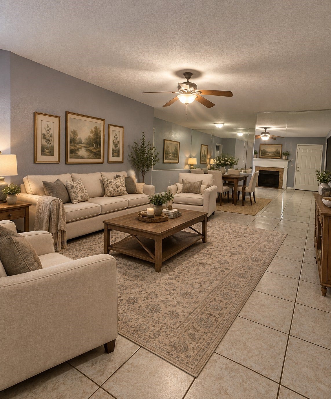 9700 Leawood Boulevard, #1111, Houston, TX 77099 Virtually Staged Livingroom