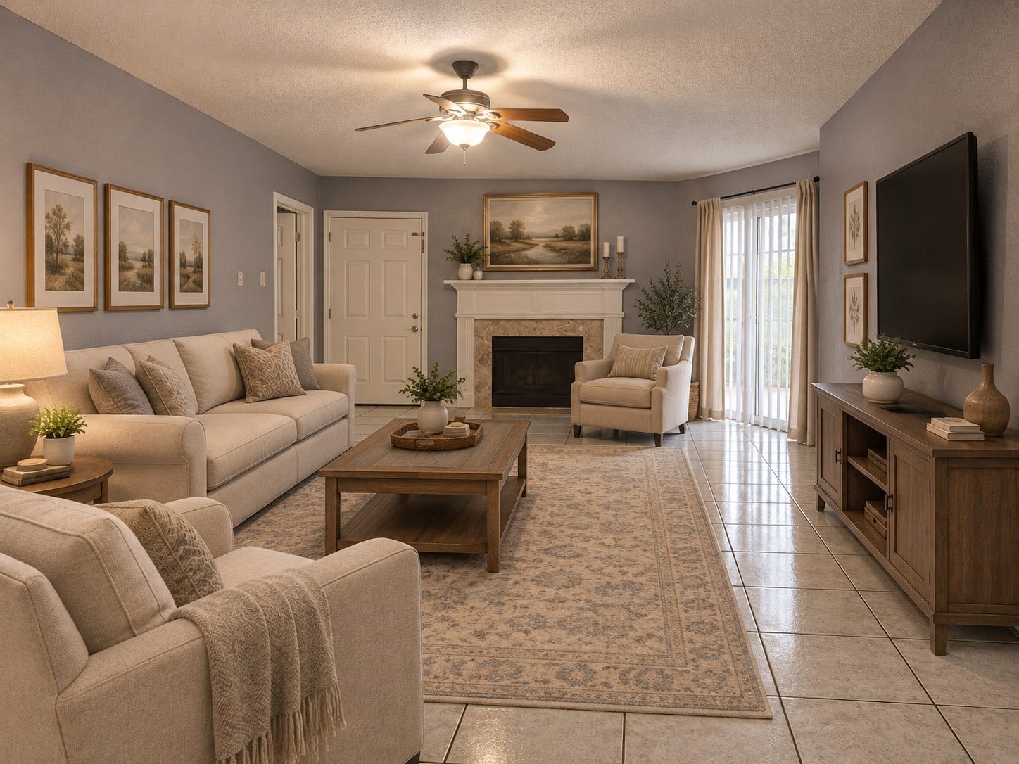 9700 Leawood Boulevard, #1111, Houston, TX 77099 Virtually Staged Livingroom