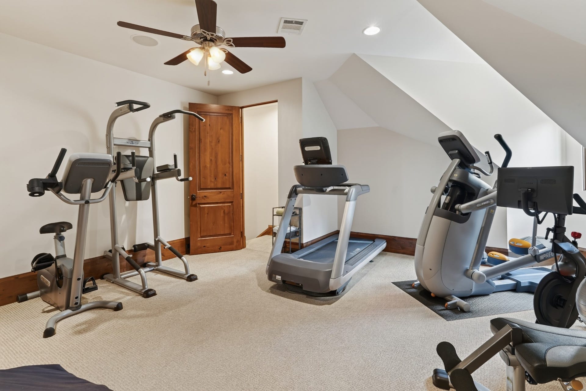247 S Fazio Way, Spring, TX 77389 Spacious home gym designed for a full range of fitness equipment, providing the convenience of a private workout space within the home.