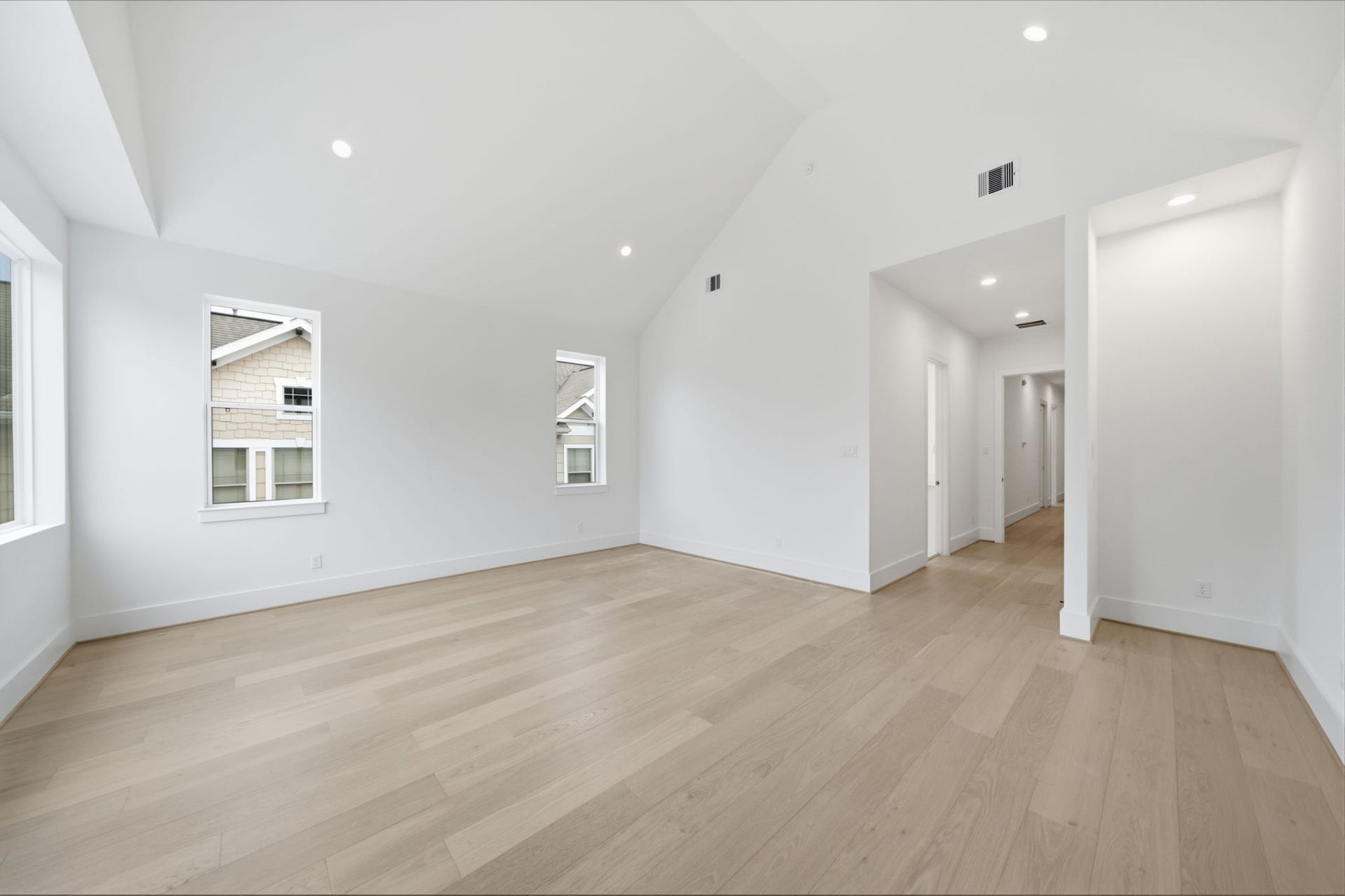 Reverse view of the extra large primary bedroom