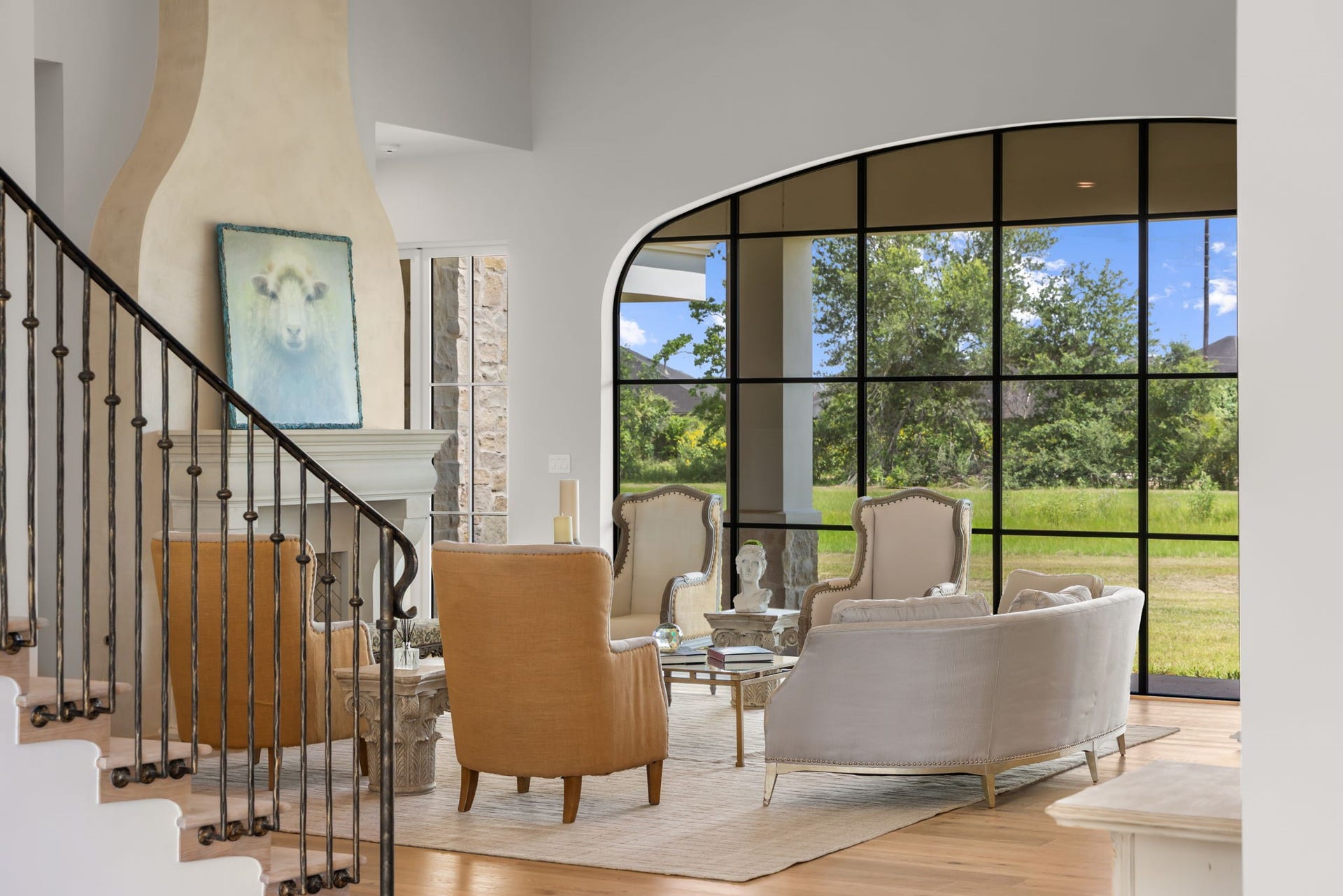 4233 Two Gun Way, Katy, TX 77494 Stepping from your entry foyer into the living room wall stunning window to back yard.
