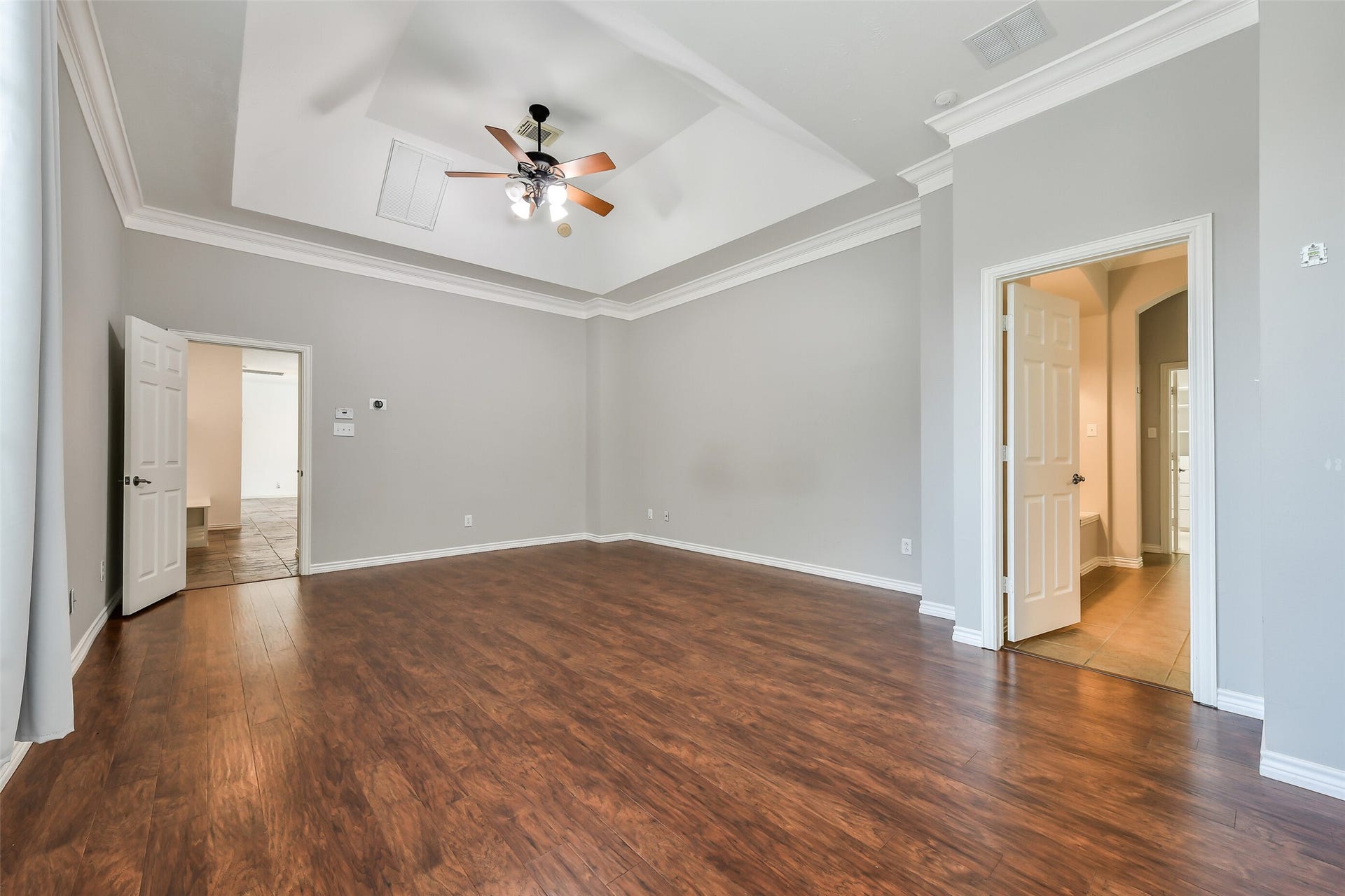 8407 Alyssa Gardens Lane, Humble, TX 77396 Another view of the primary suite, privately positioned at the rear of the home for ultimate peace and quiet.
