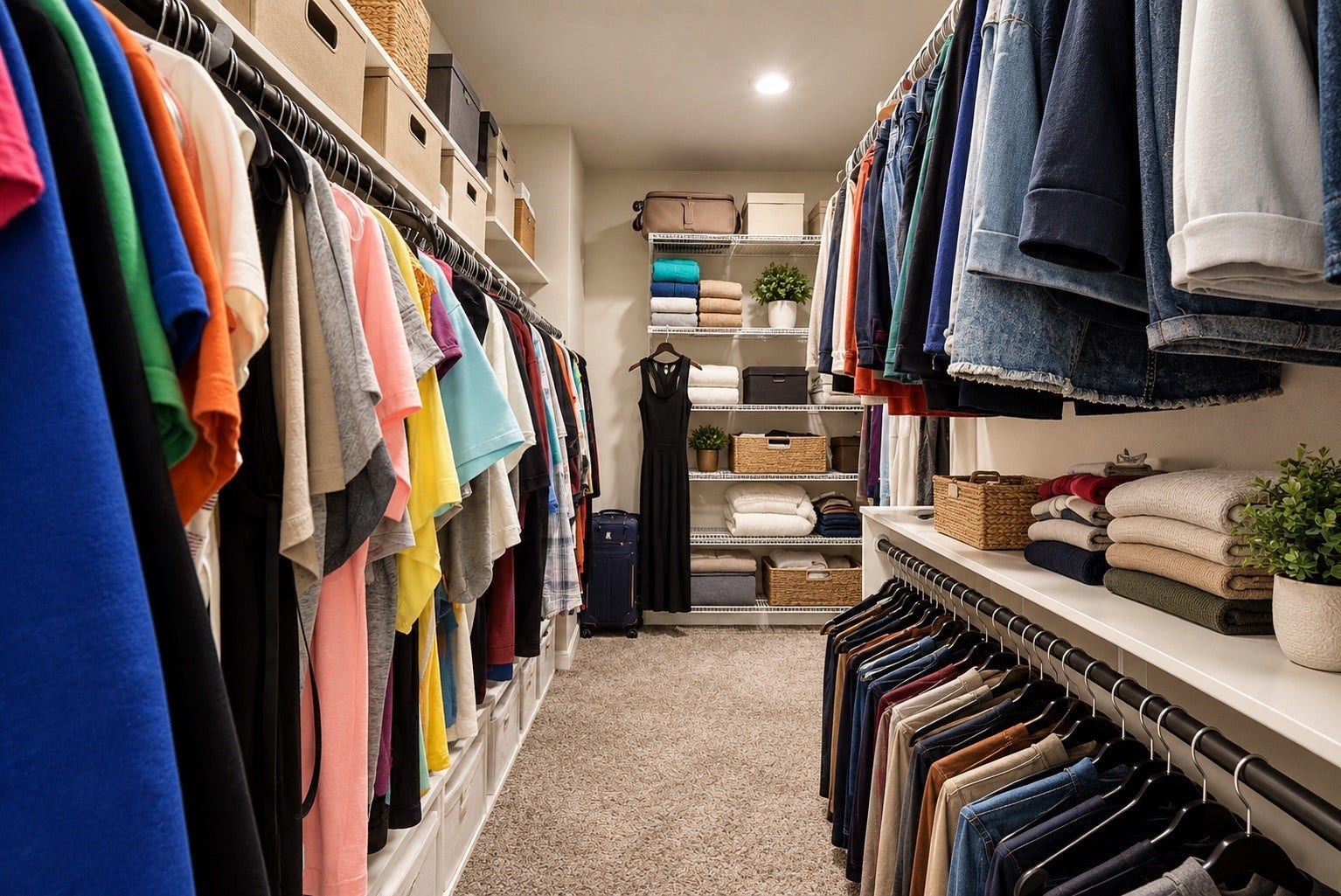 18042 Atwood Mill Drive, New Caney, TX 77357 Spacious primary walk-in closet with generous hanging space, shelving, and room for organized storage. - Virtually decluttered