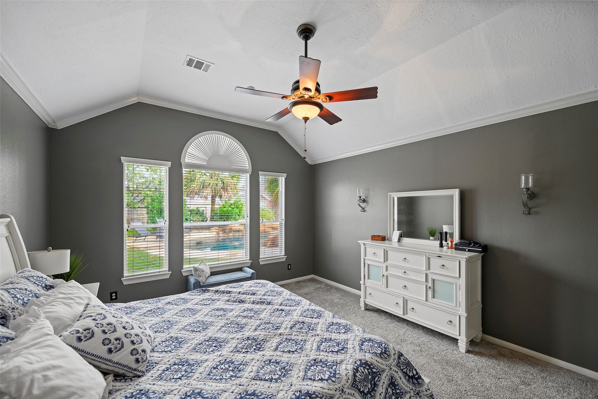 17415 Old Court Drive, Tomball, TX 77377 Primary Suite overlooking the pool!