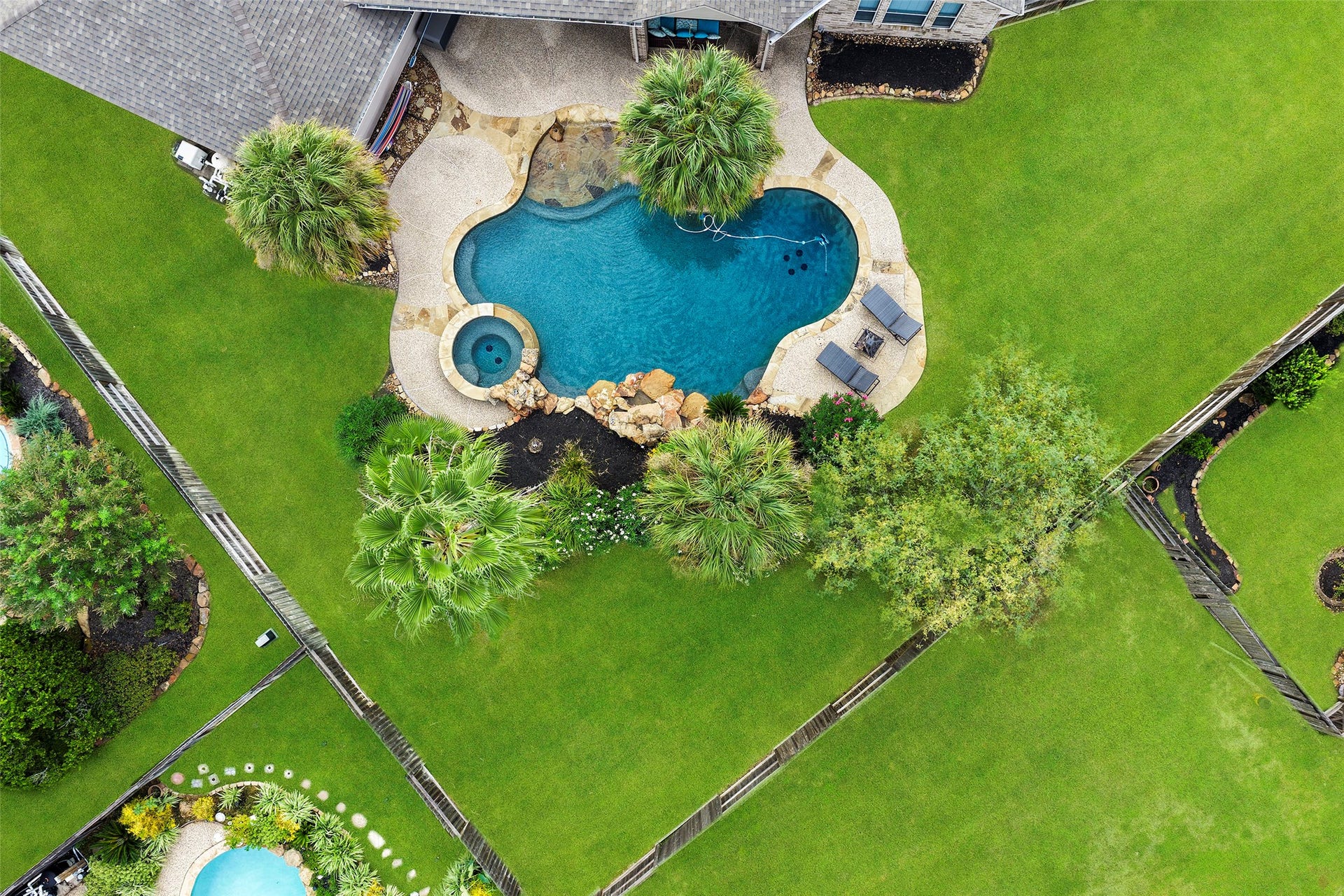 17415 Old Court Drive, Tomball, TX 77377 Aerial View of the Pool