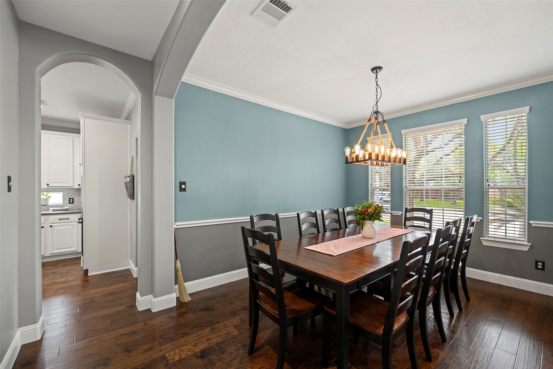 17415 Old Court Drive, Tomball, TX 77377 Different angle of Formal Dining leading to Kitchen